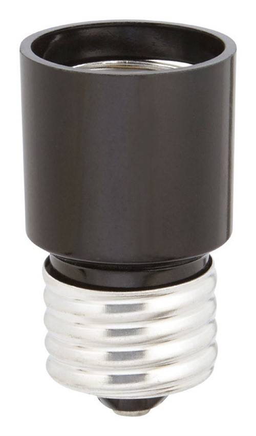 Jandorf 60421 250V 660W Medium Base Black Gloss Socket Extender 1-3/16 L in.