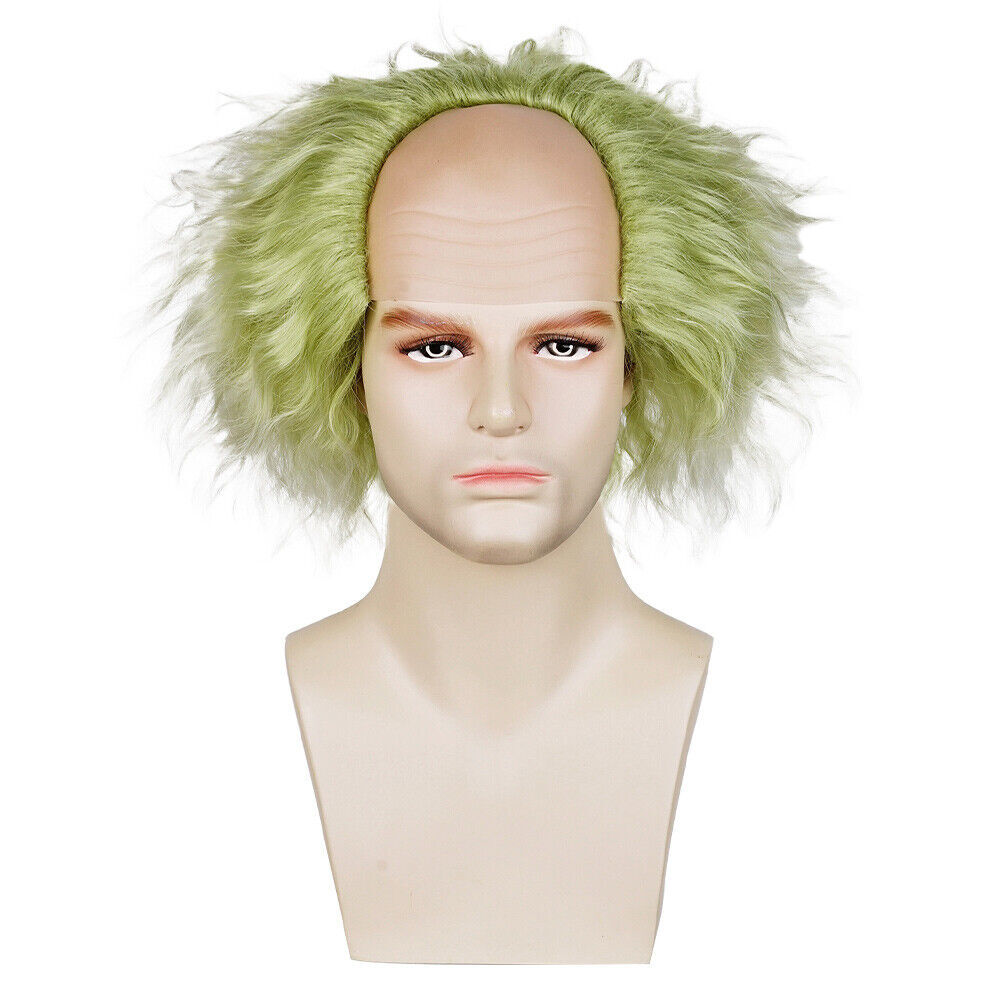 Halloween Beetlejuice Wig for Men Cosplay Costume Party Fun Fluffy Hair Wig