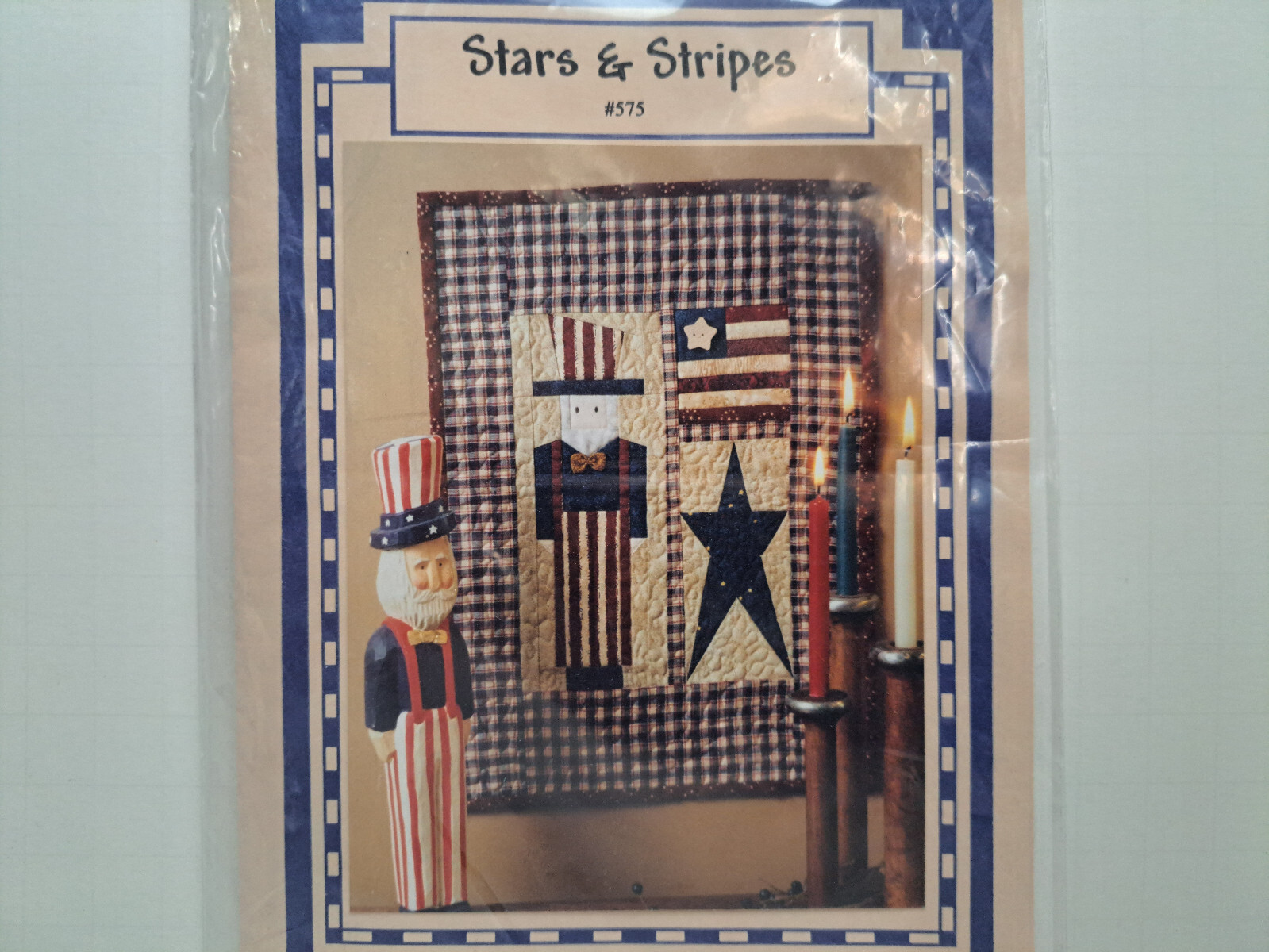 Sweet Peas Quilt Pattern - Stars & Stripes (16" x 20" Wall Quilt) #575 - Uncut
