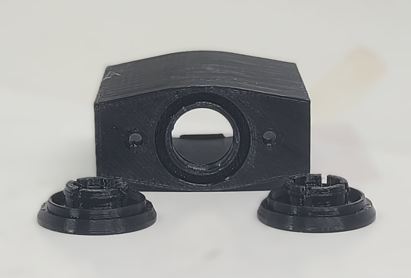 Custom Protective Cover for Abloy 330 Padlock | 2x Snap-Fit Bottom Caps BLACK