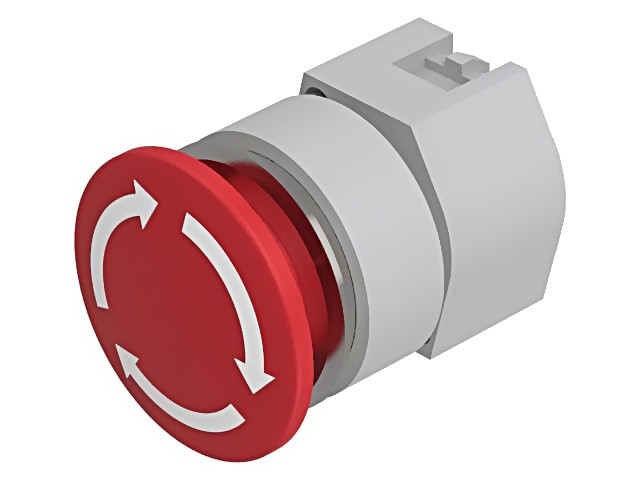 704.075.218 Switch: Safety - 30mm Rod.Pos: 2 Red Missing IP65 Mushroom - EAO
