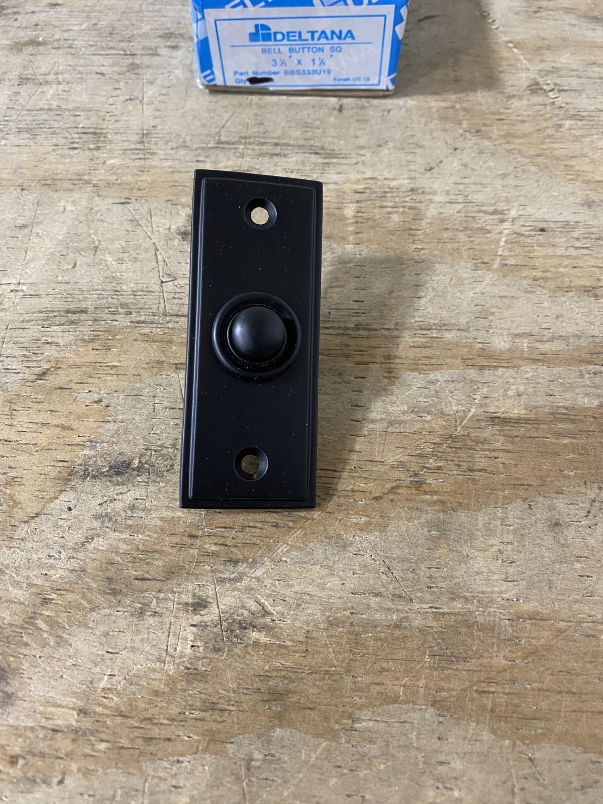 Deltana BBS333U19 3-1/4" x 1-1/4" Solid Brass Contemporary Bell Button *READ*