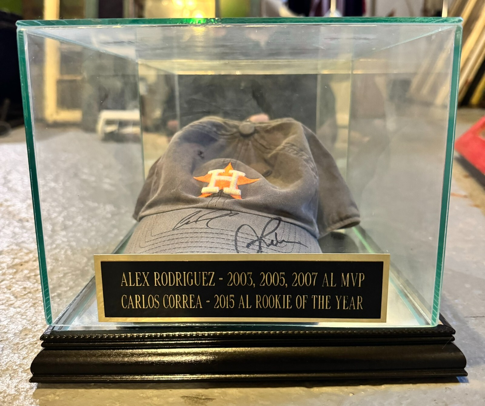 Alex Rodriguez Carlos Correa Signed Autographed Houston Astros Hat W/ Proof