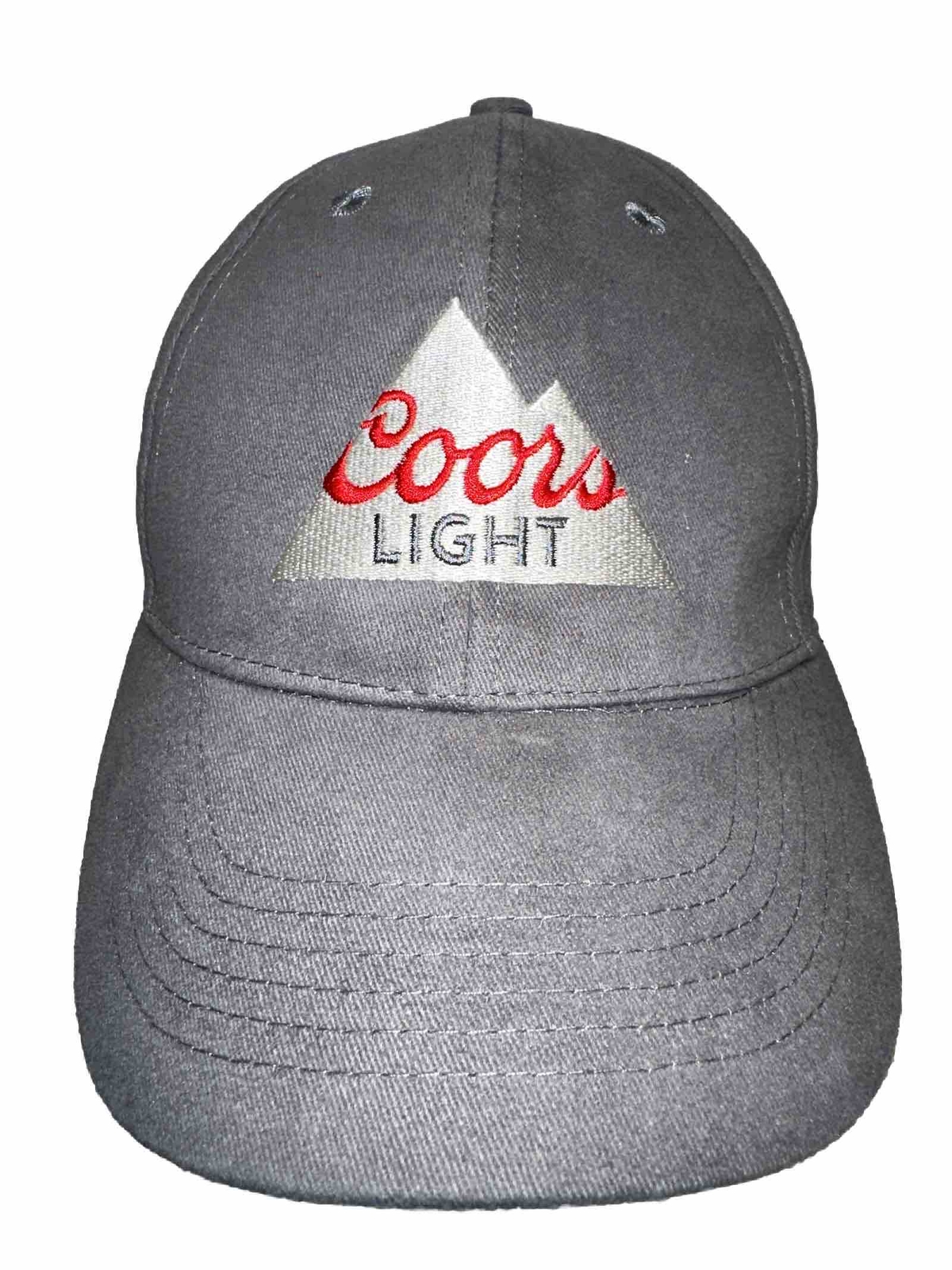 Coors Light Logo on Gray Hat Cap Snapback Suede front Fabric side back