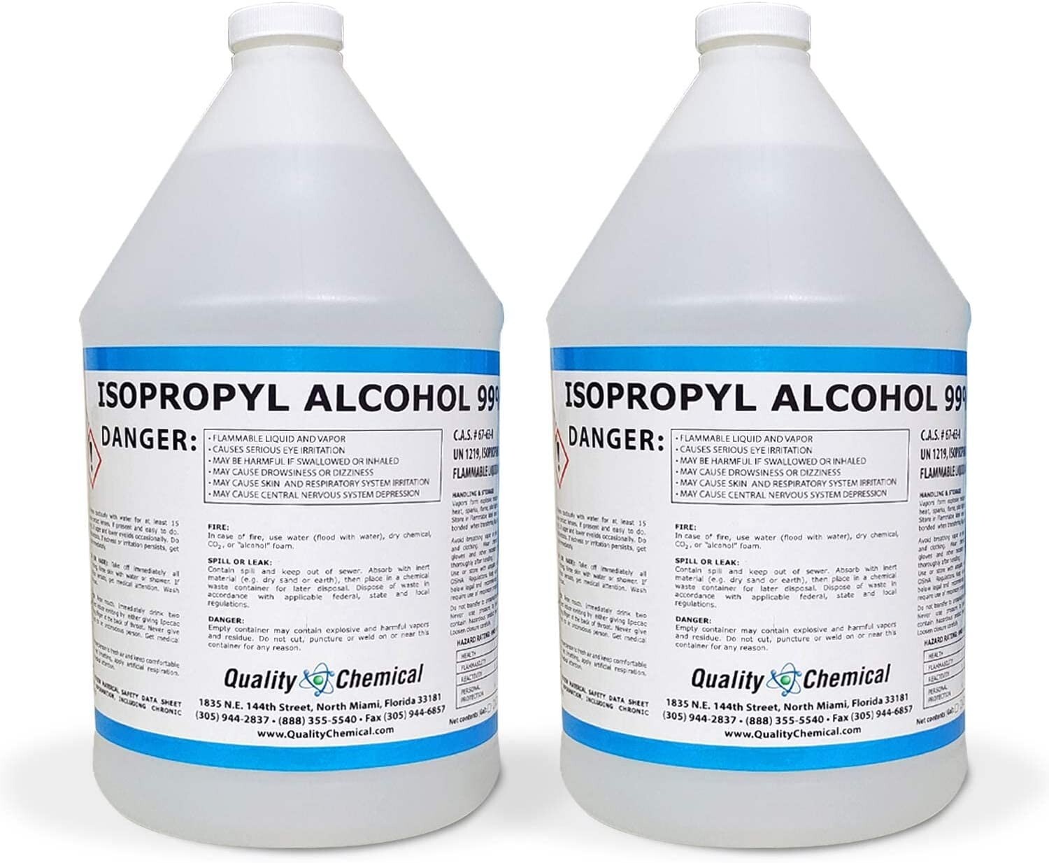 Isopropyl Alcohol Grade 99% Anhydrous  (IPA) - 2 gallon case