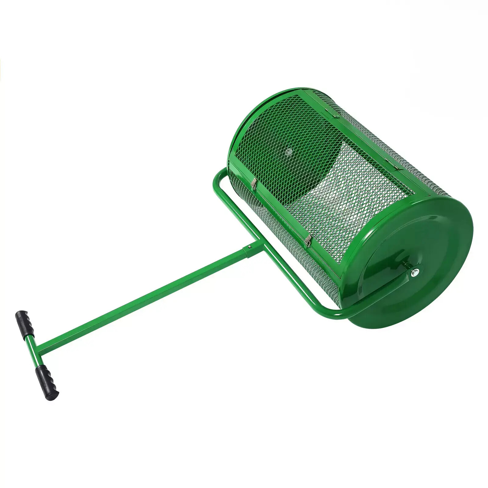24'' Green Peat Moss Compost Spreader Lawn Garden Care Manure Spreaders Roller