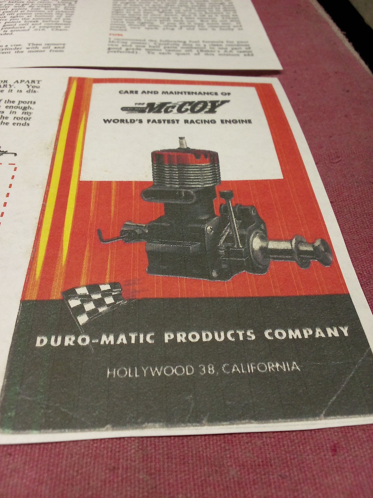 Vintage McCoy Red Head 29 Racing Ignition Engine 1947 - #231