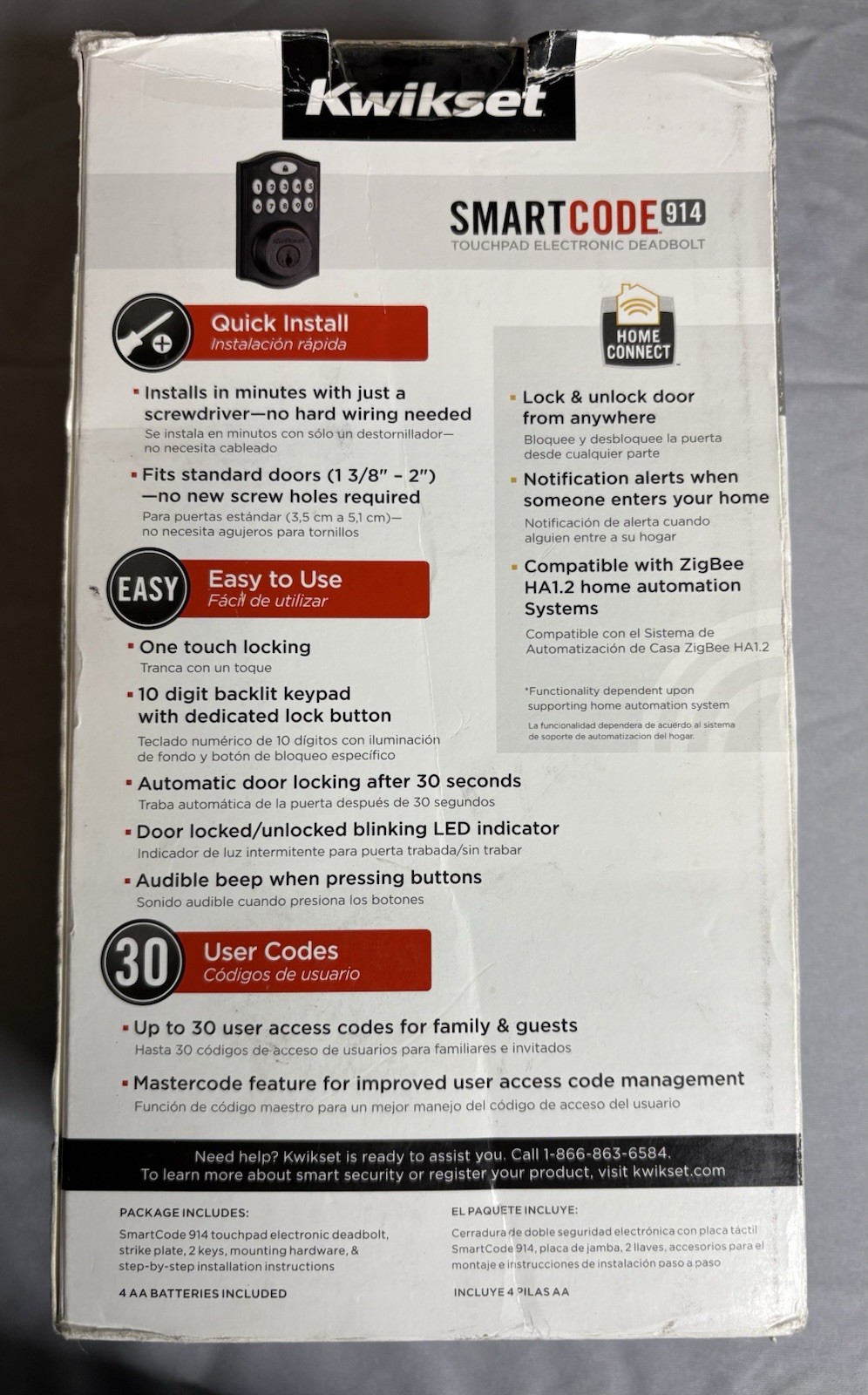 New Kwikset Smart Code 914 Touchpad Electronic Keypad Deadbolt