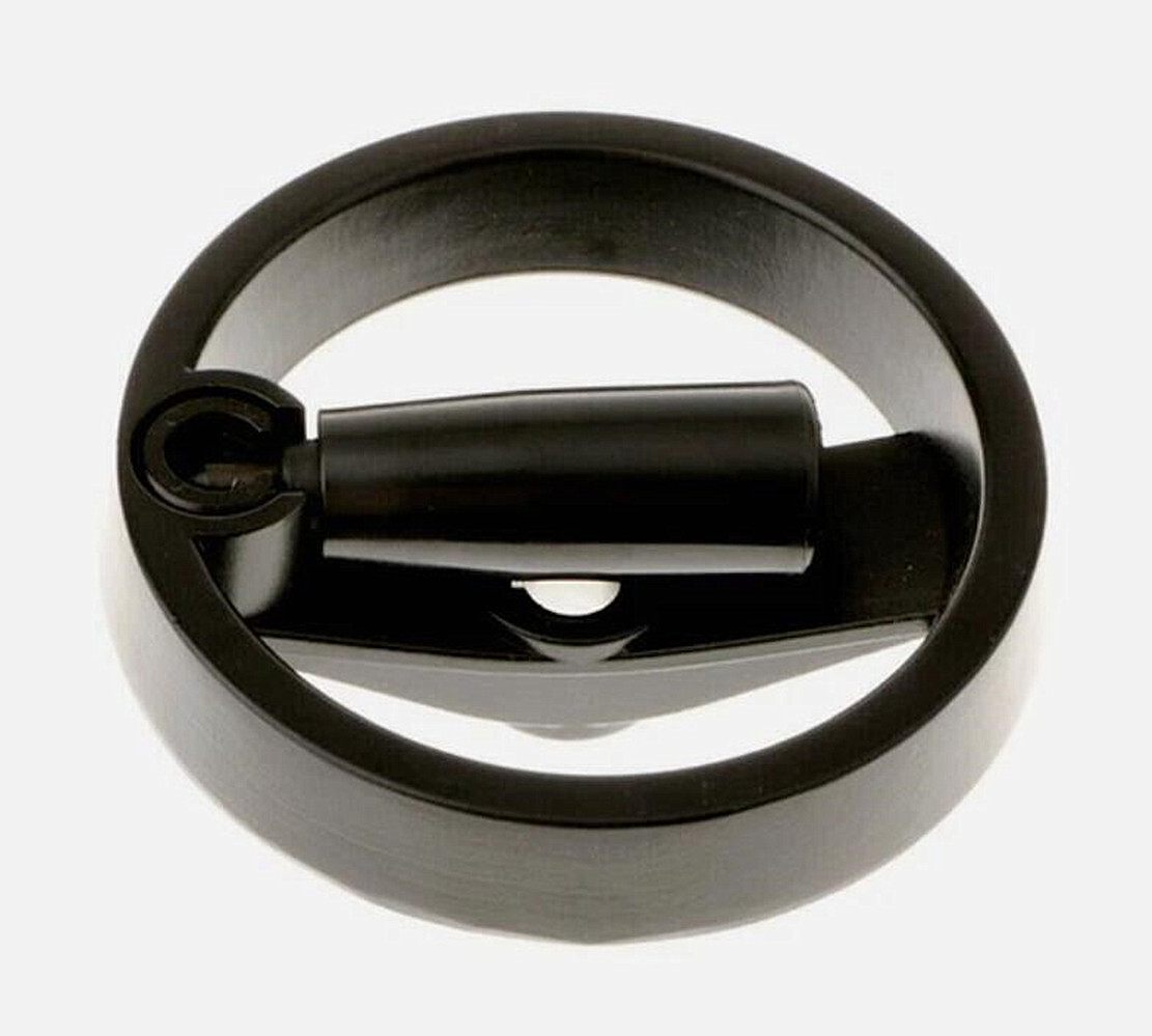 Polished Folding Handle Alum Aluminum Hand Wheel Part For Milling Machine Black