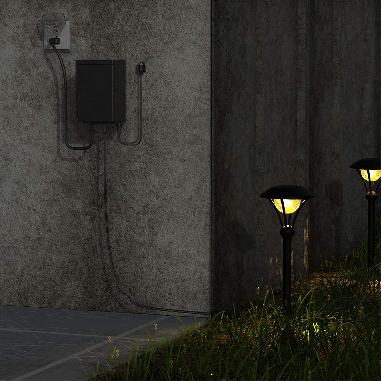 Programmable 200W Low-Voltage Transformer with Auto Photo Sensor for Lighting