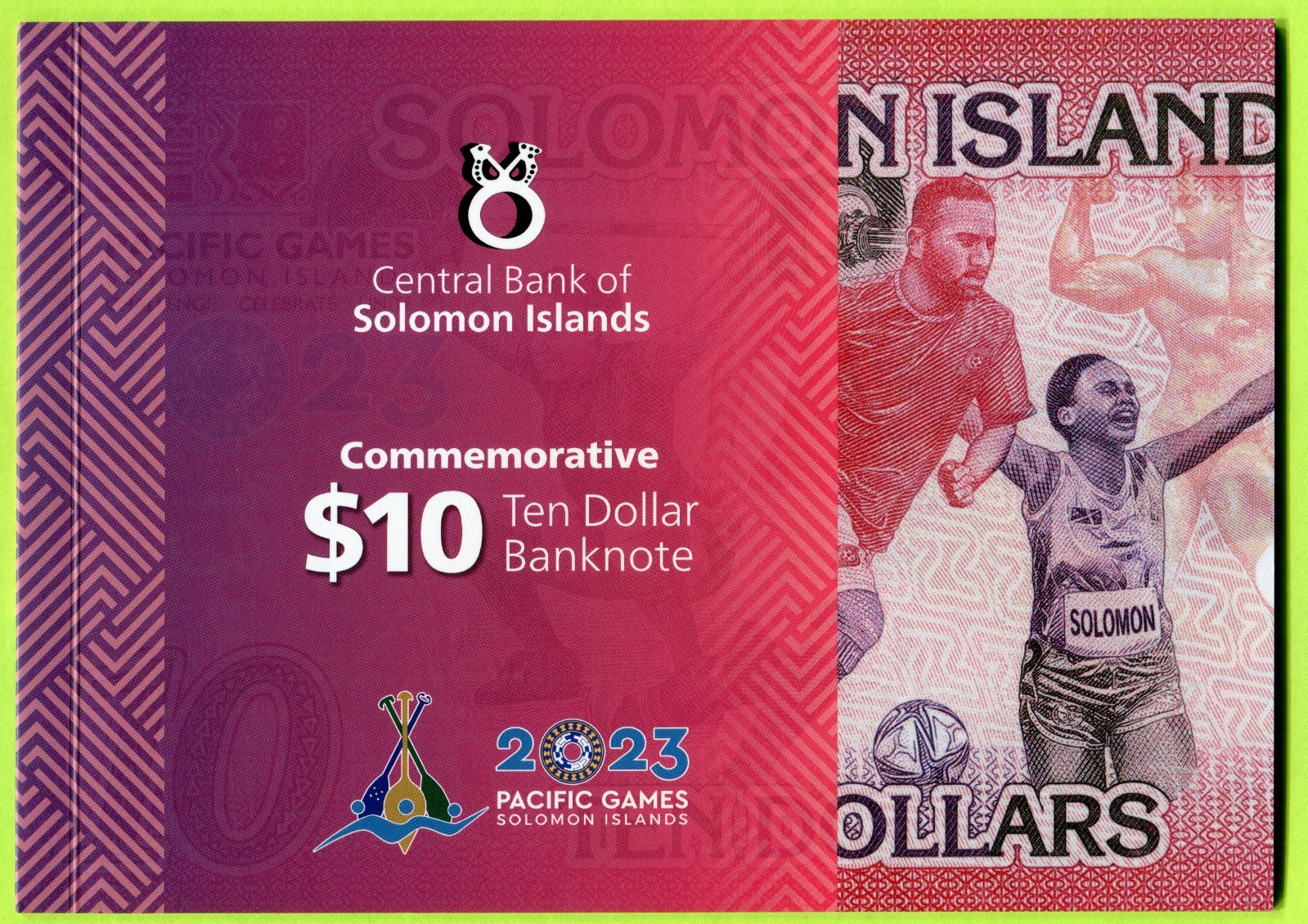 Solomon Islands 10 Dollars 2023 P39* UNC - Polymer / Replacement w/ folder