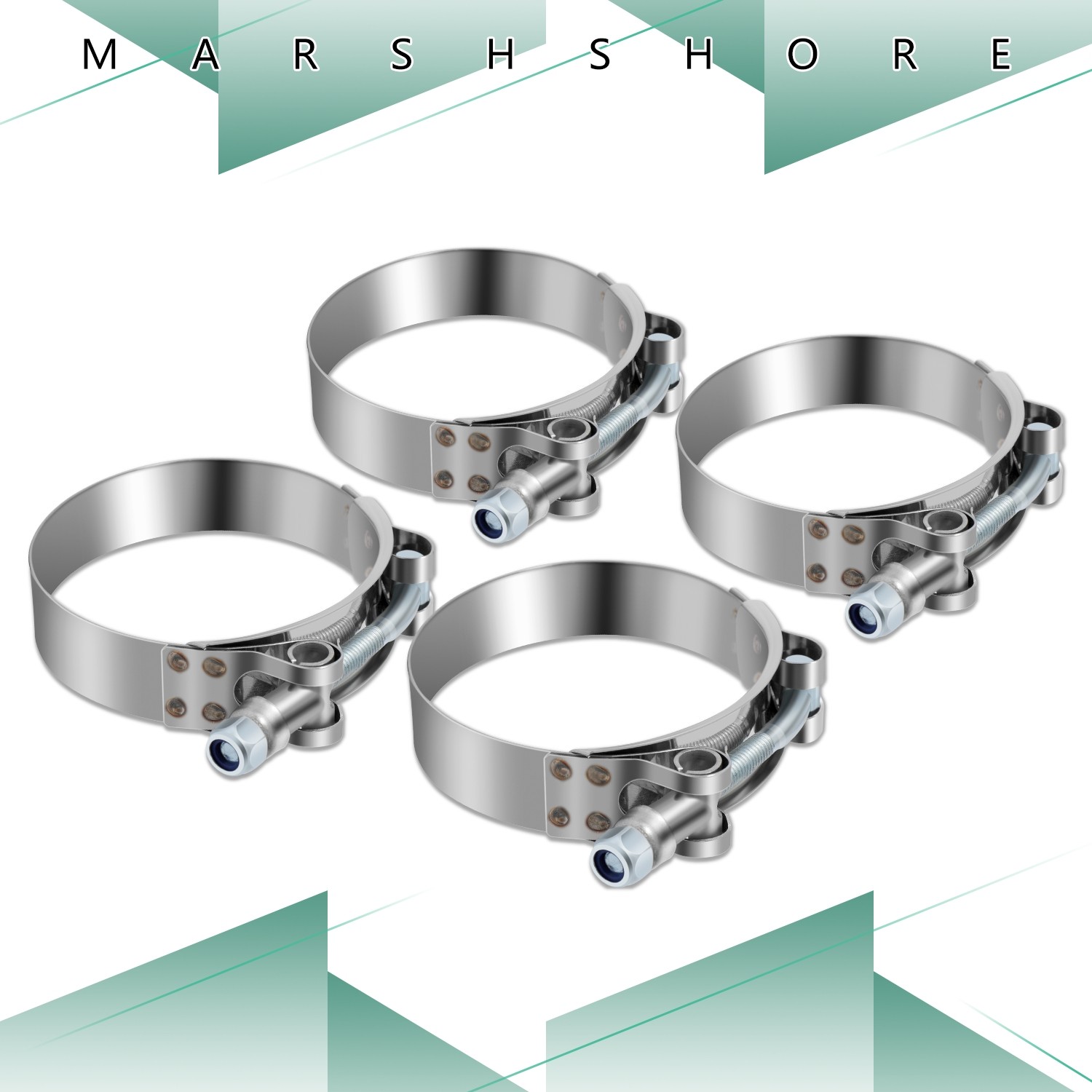 4PC 2.5"Stainless T-Bolt Clamp Intake Turbo Intercooler Silicone Hose Coupler