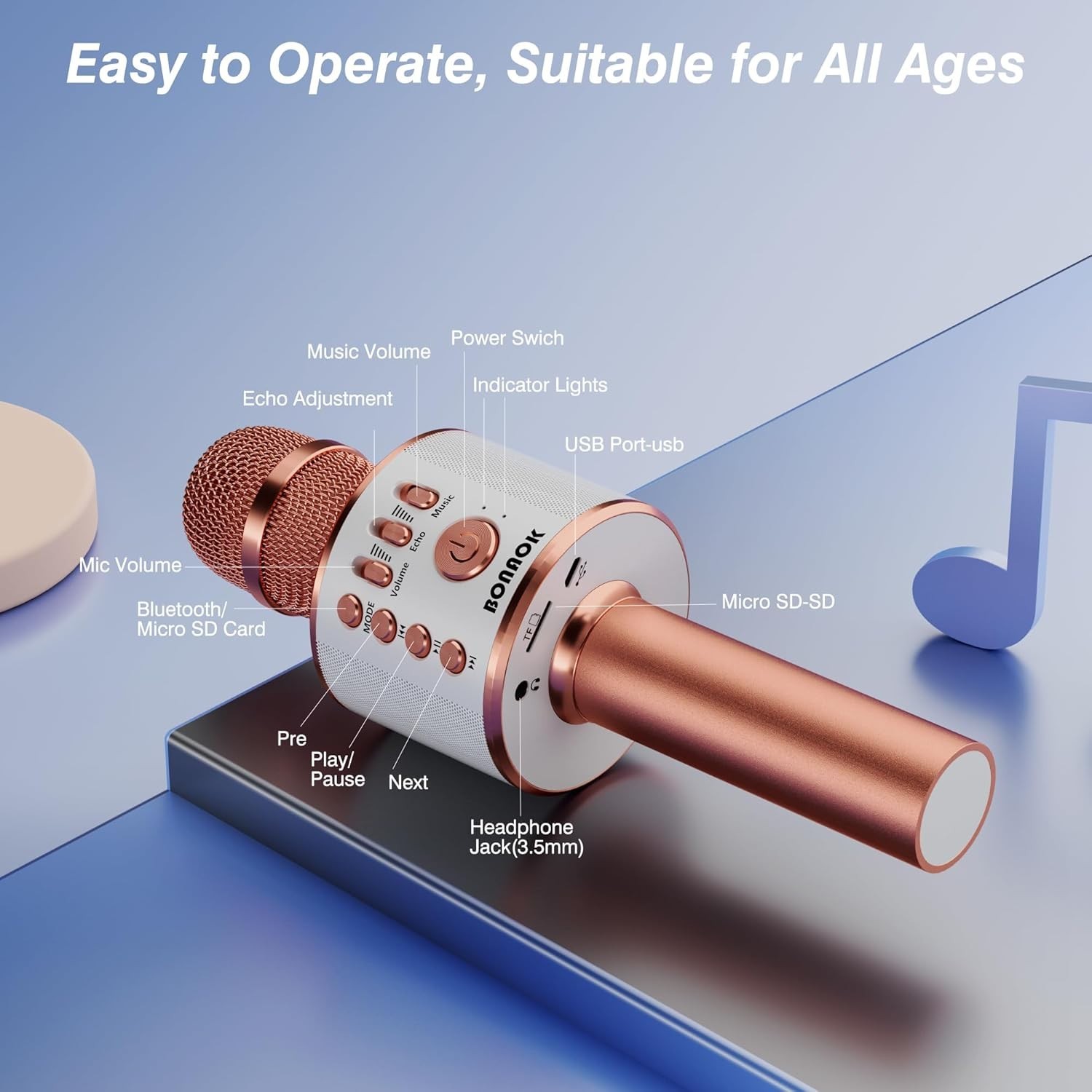 Multi-Functional Bluetooth Karaoke Mic and Speaker - Ultimate Home Entertainment