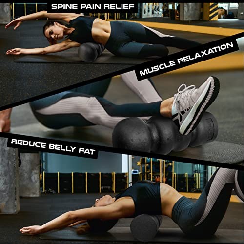 EPP Wave Exercise Foam Roller, High Density Foam Roller for Mobilizing Back,