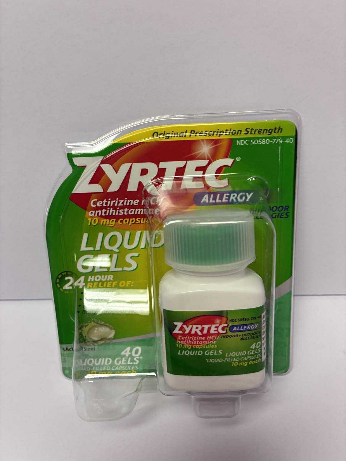 40ct Zyrtec Liquid Gels 24 Hour Allergy Relief 10mg, 40 Count