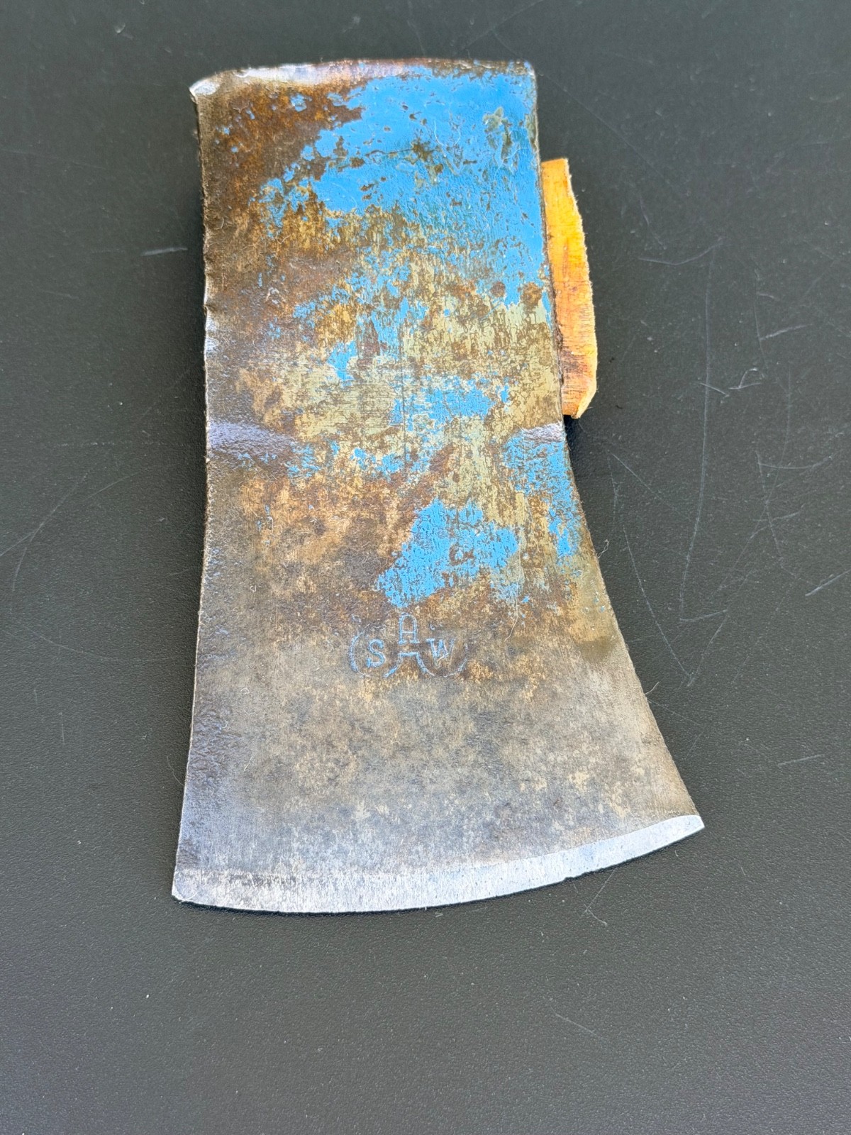 Vintage Wetterlings SAW Axe Head 2.2 lb Swedish Axe Head 2 1/4 lb Blue Paint