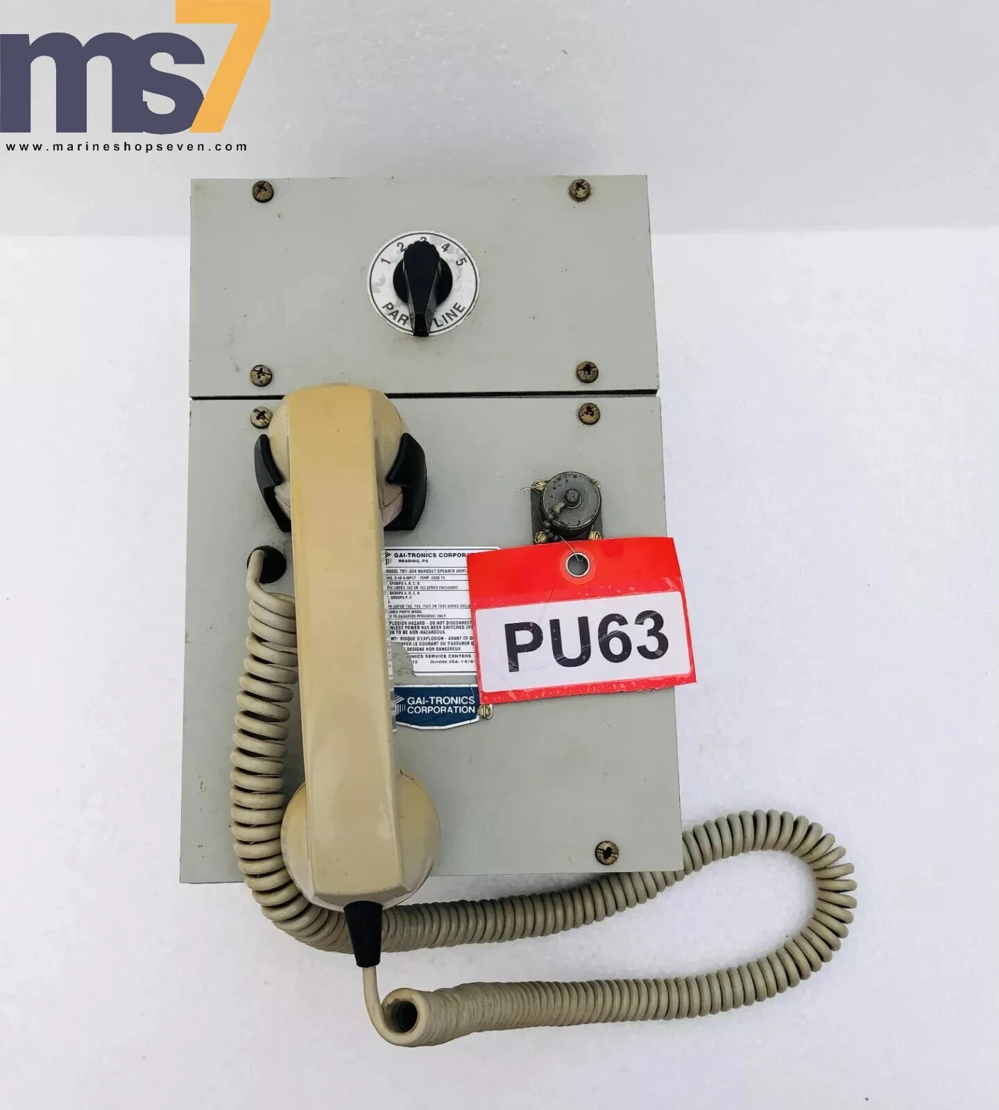 GAI-TRONICS 701-304 HANDSET/ SPEAKER AMPLIFIER 120 VAC 50-60 HZ #9