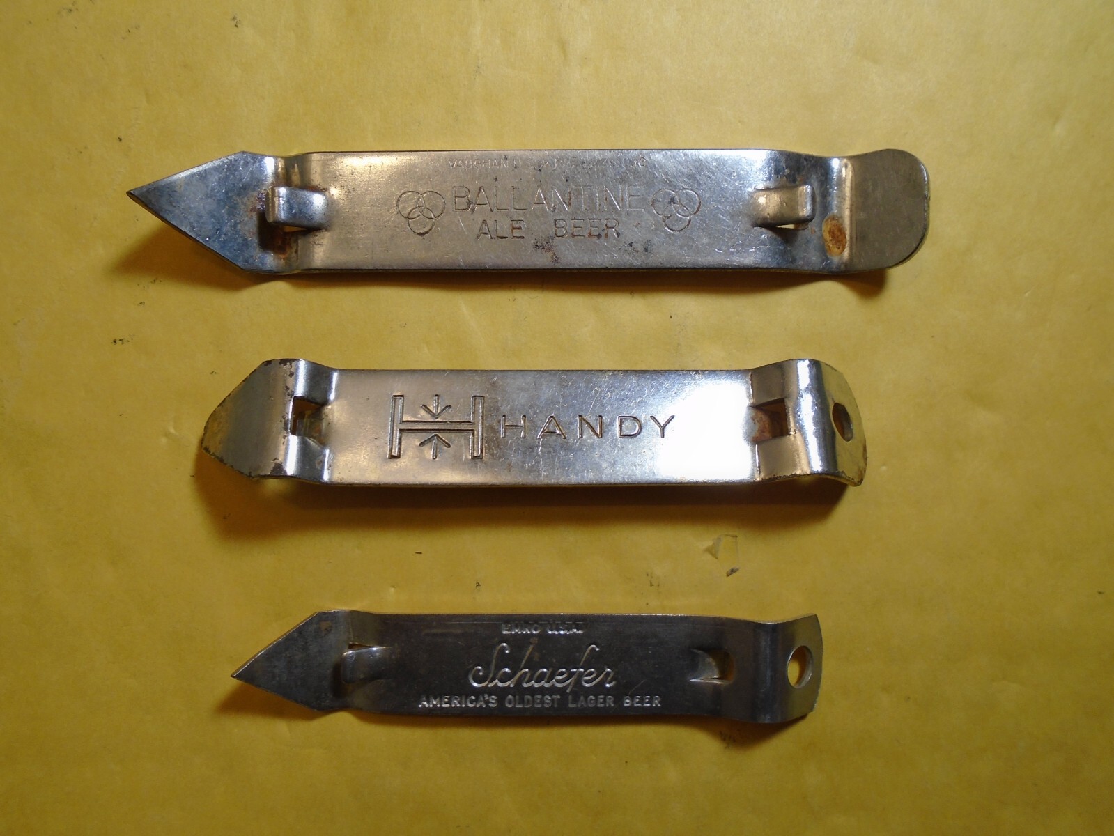 VINTAGE BOTTLE OPENERS, BEER, BREWERIANA ( 3 - DIFF. COMPANY OPENERS ) FREE SHIP