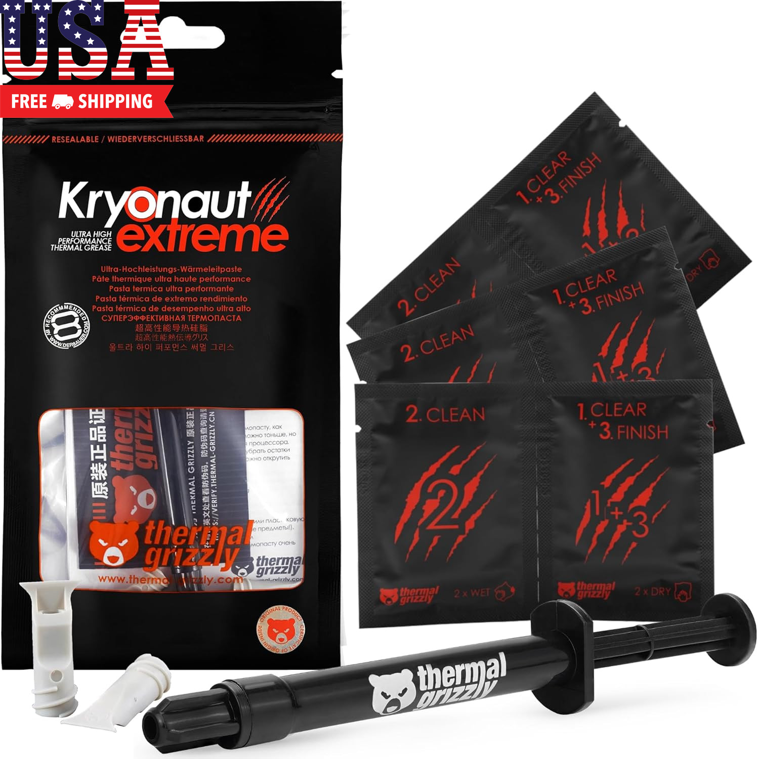 Kryonaut Extreme - 2 Gram - Extremely High Performance Thermal Paste with 12 Cle