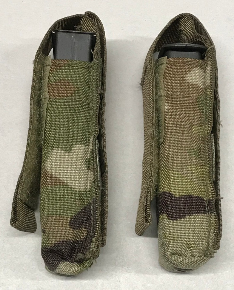 MULTICAM MOLLE II Single 9mm Magazine Pouch USGI NOS 2 Each