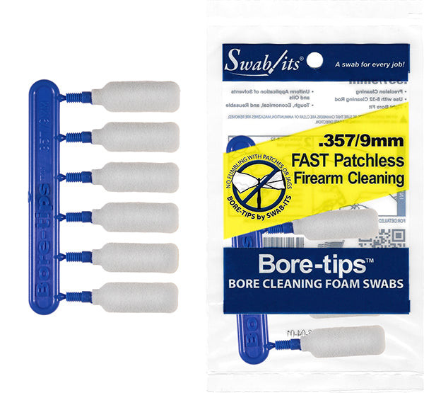 (Single Bag) .357cal/.38cal/.380cal/9mm Barrel Cleaning Bore-tips® by