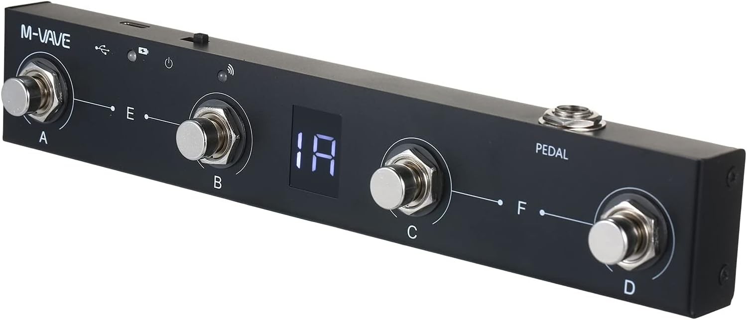 Btuty BT MIDI Foot Controller Wireless Rechargeable 4...