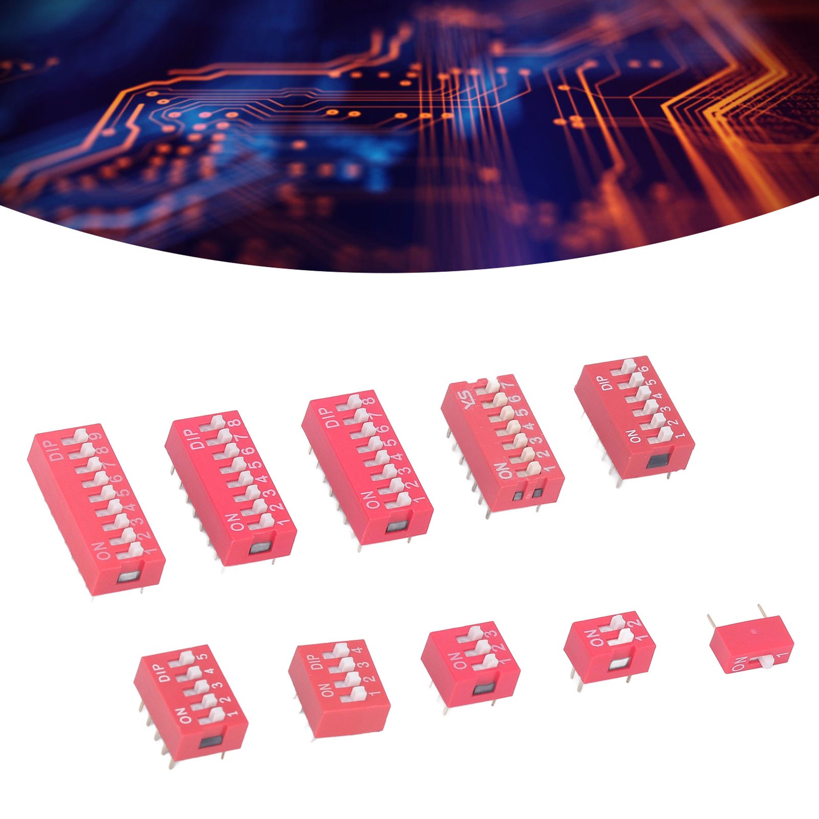 45Pcs Dip Switch Assorted Kit Durable Toggle Switch For Circuit Breadboards Hot