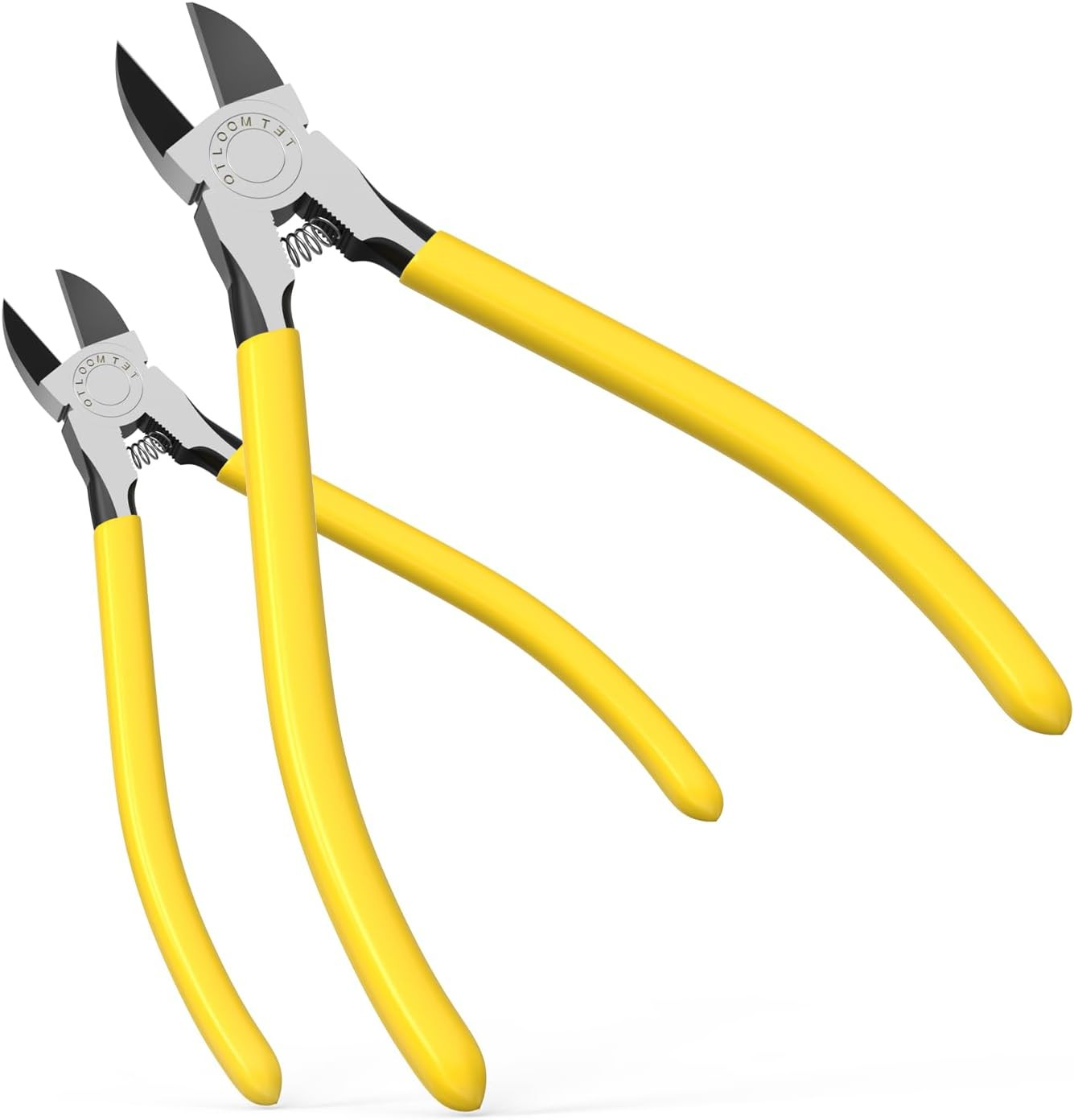2PCS Wire Cutters, 6-In & 5-In Compact Flush Cut Pliers Set | Ultra Sharp Precis