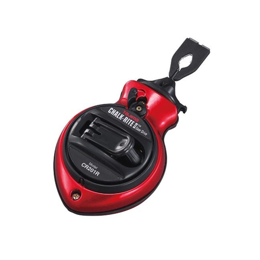 Tajima CR201R-PR CHALK-RITE II Gear Drive Extra Bold, 100 Ft Line, Red