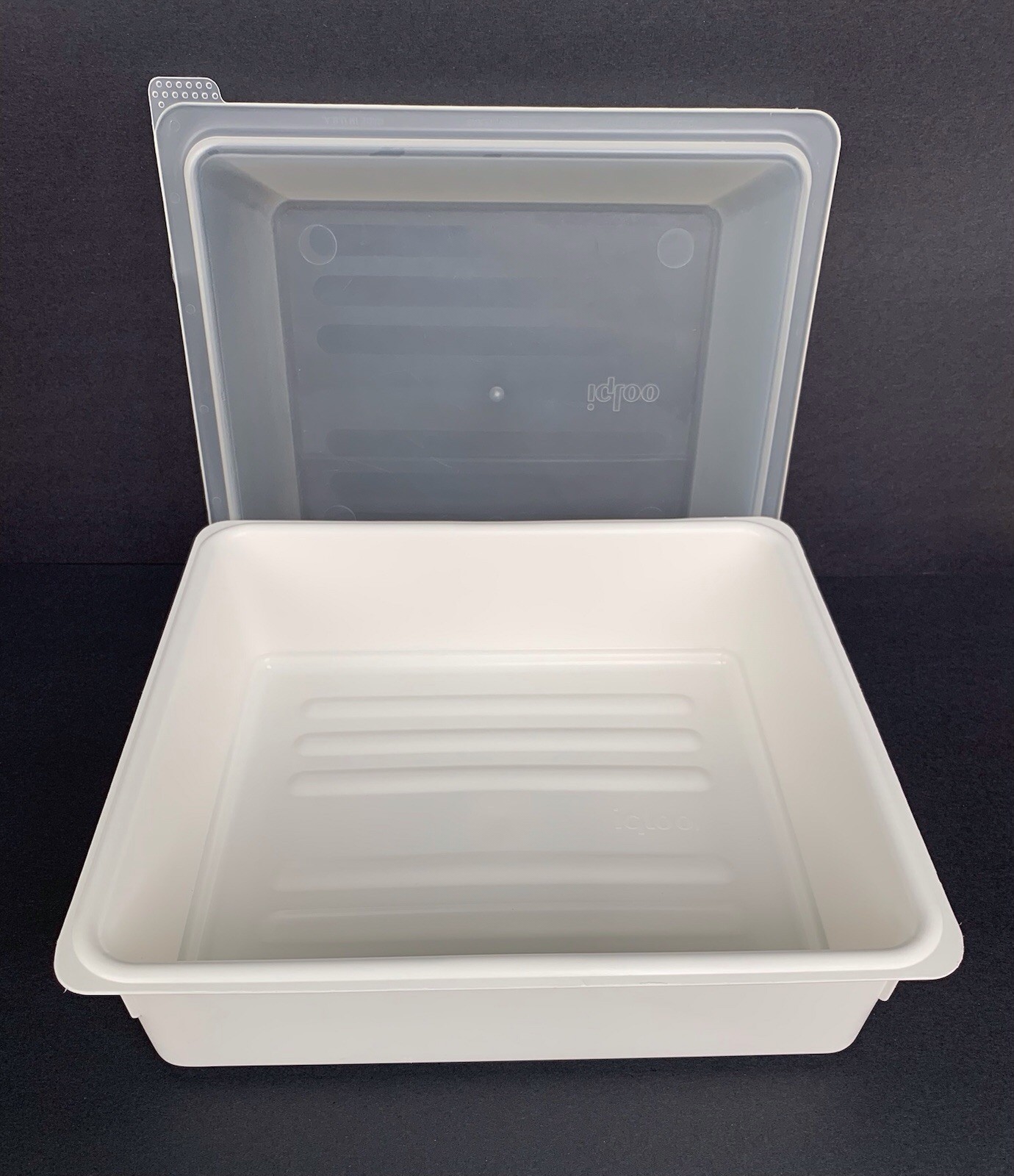 Vintage IGLOO Cooler Food Tray Insert With Lid - 12.25 x 11.25 x 5"