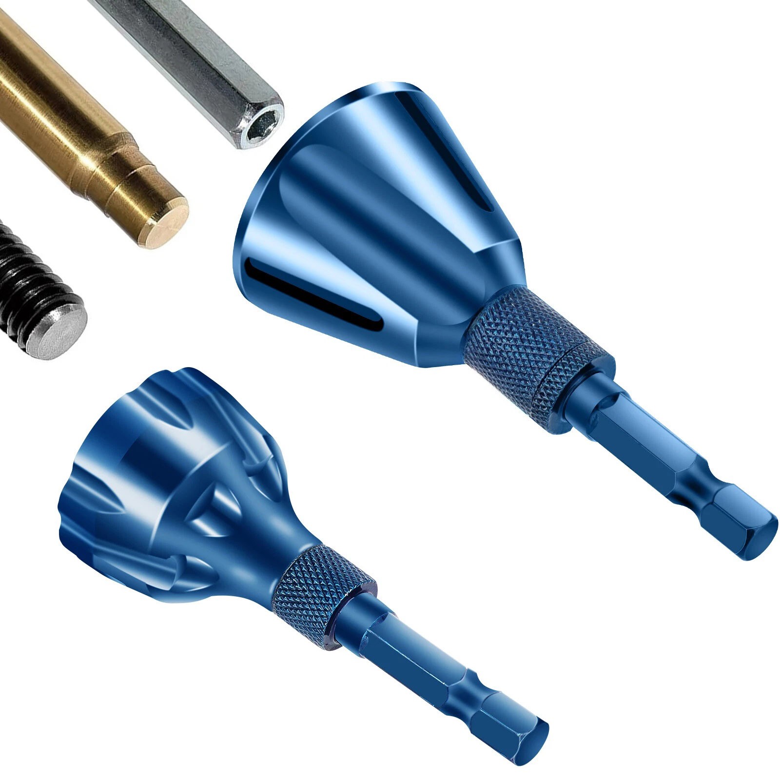 Deburring External Chamfer Tool 1/4'' Hex Shank Remove Burr From Bolts Nuts
