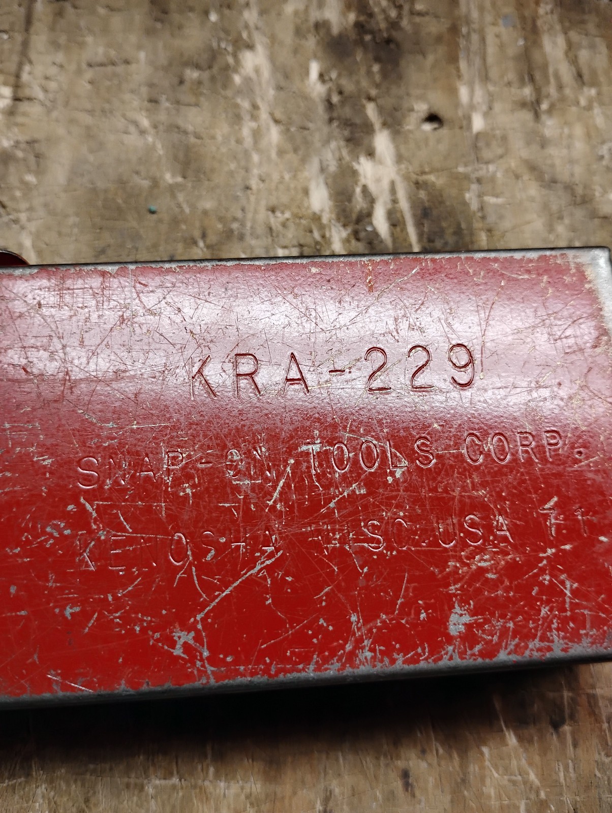 Vintage Snap On KRA-229 Tool Metal Box, Empty