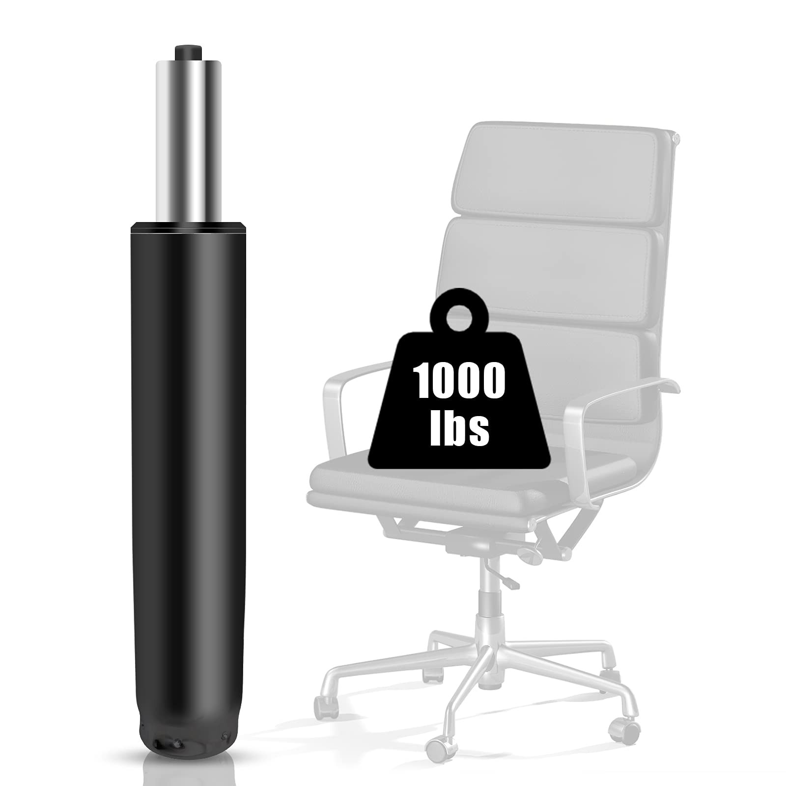 Omyoffice 5.5” Office Chair Cylinder Replacement, 1000 lbs, Premium Black