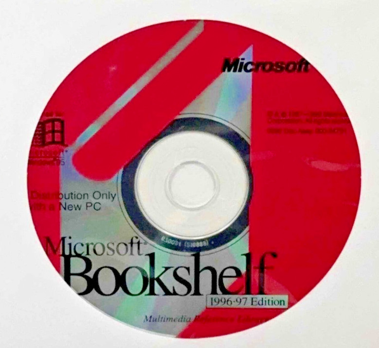 Microsoft Bookshelf 1996-1997 Edition CD-ROM Dictionary Thesaurus Encyclopedia