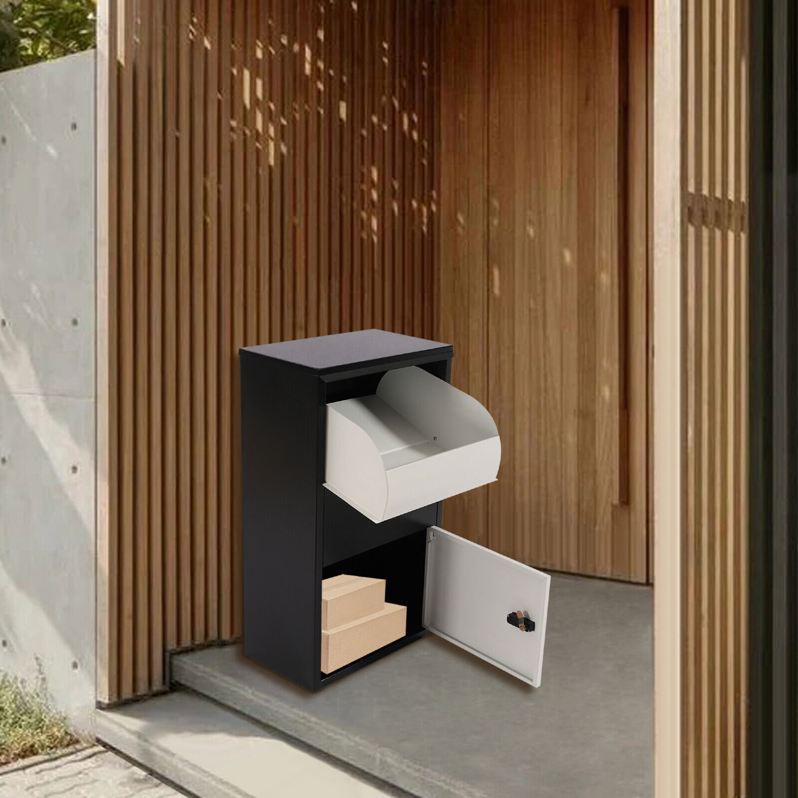 Package Delivery Box Mail Parcel Drop Mailbox Home Container Outdoor Code Lock