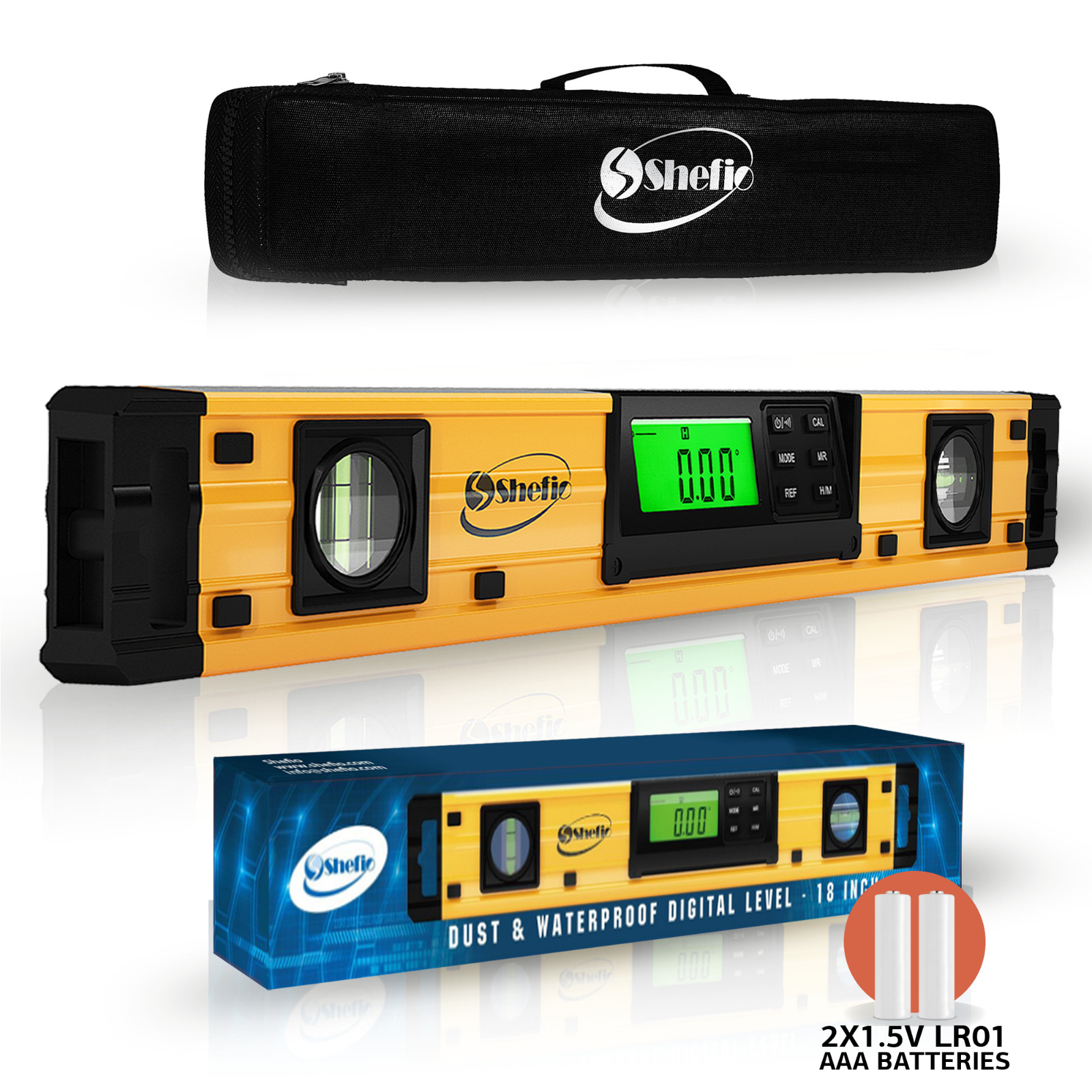 18-Inch Digital Magnetic Level- IP54 Dust and Waterproof Electronic Smart Tool