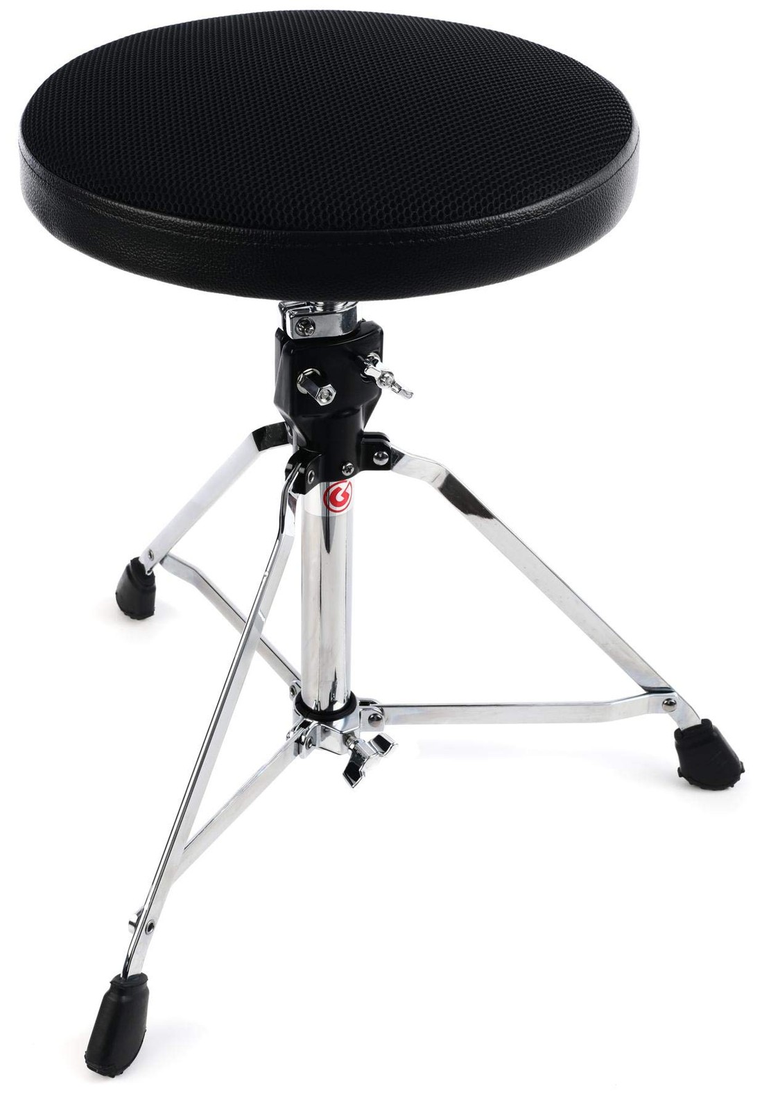 Gibraltar 9708AST Black Airtech Skinny Top Throne Lightweight Adjustable Stool