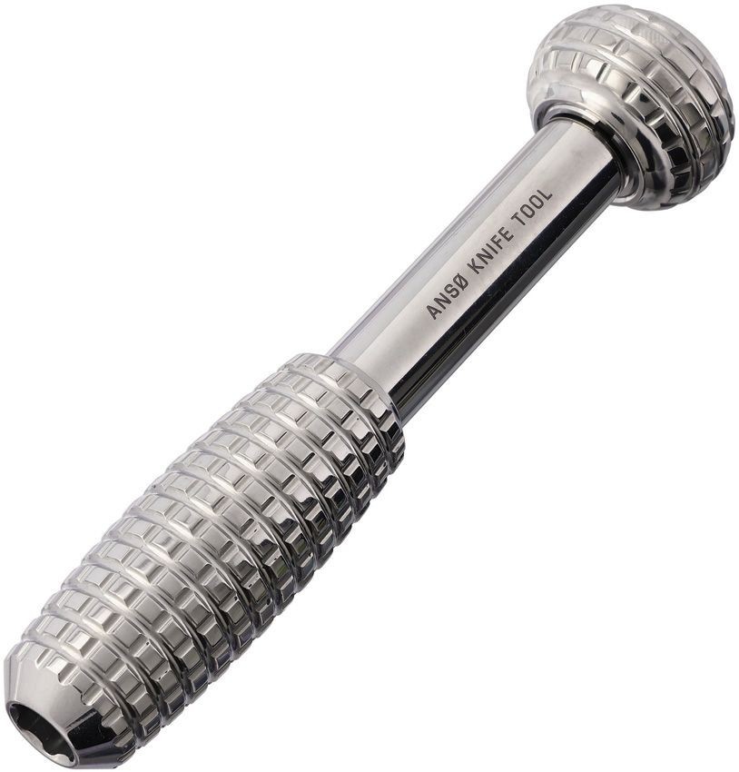 AuCon Anso Knife Tool Hand-Polished Titanium Grenade-Pattern Grip Double Bearing
