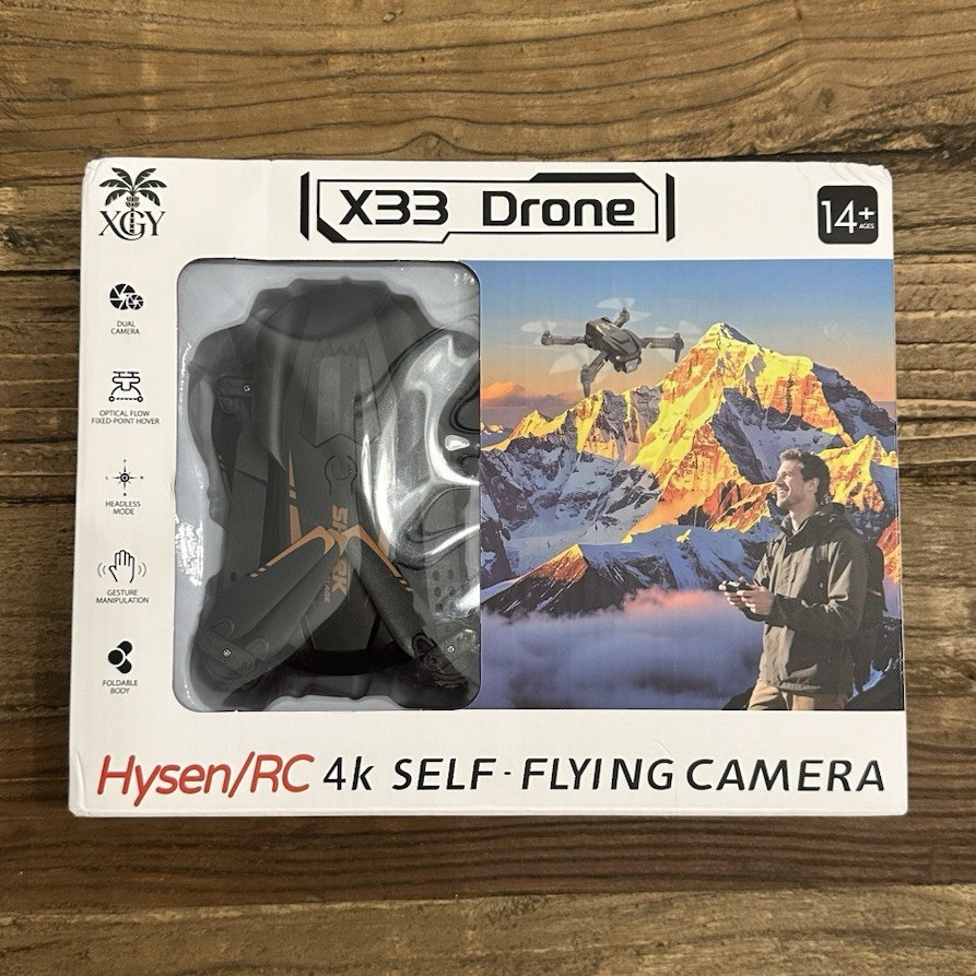 Hysen/RC X33 4K Selfie Drone Dual Camera Foldable Optical Flow Headless