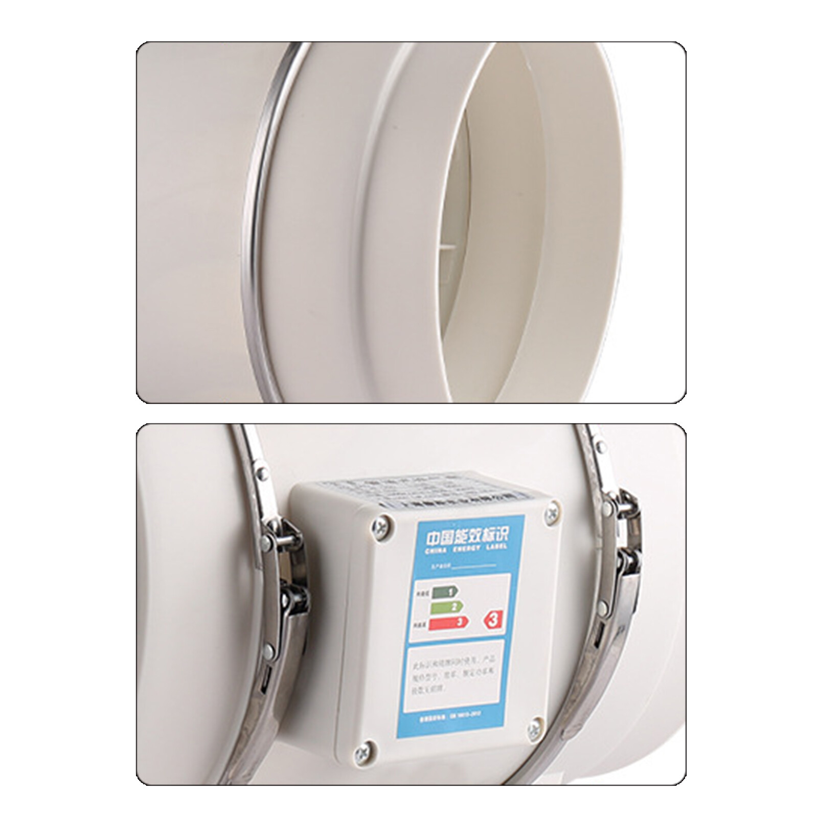 6 Inch Duct Fan High Efficiency Inline Fan Mixed Flow Ventilation System Exhaust