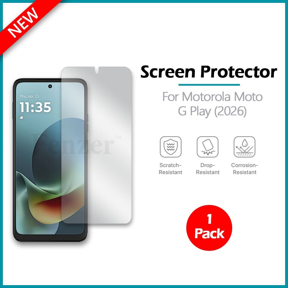 B2G1 FREE For Motorola Moto G Play (2026) Screen Protector w/ cloth