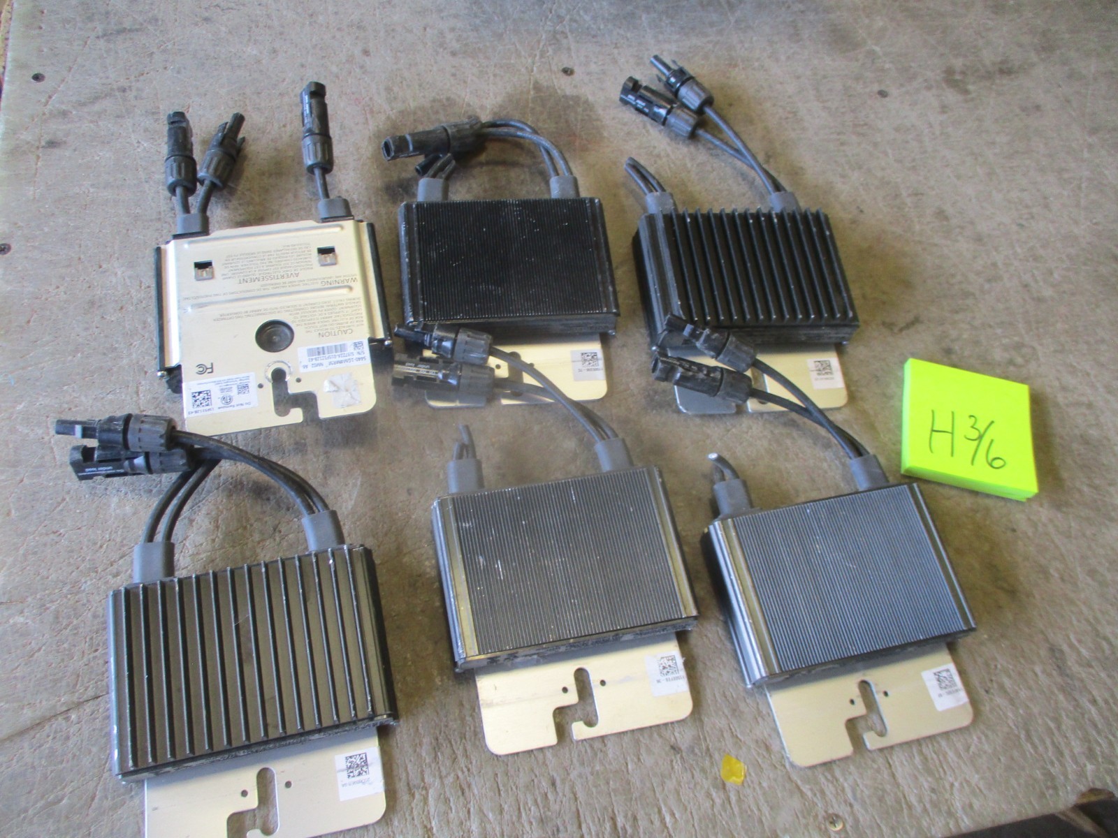 Lot of 6 Used Solar Power Optimizers, Cut Cords, for Parts/Repair