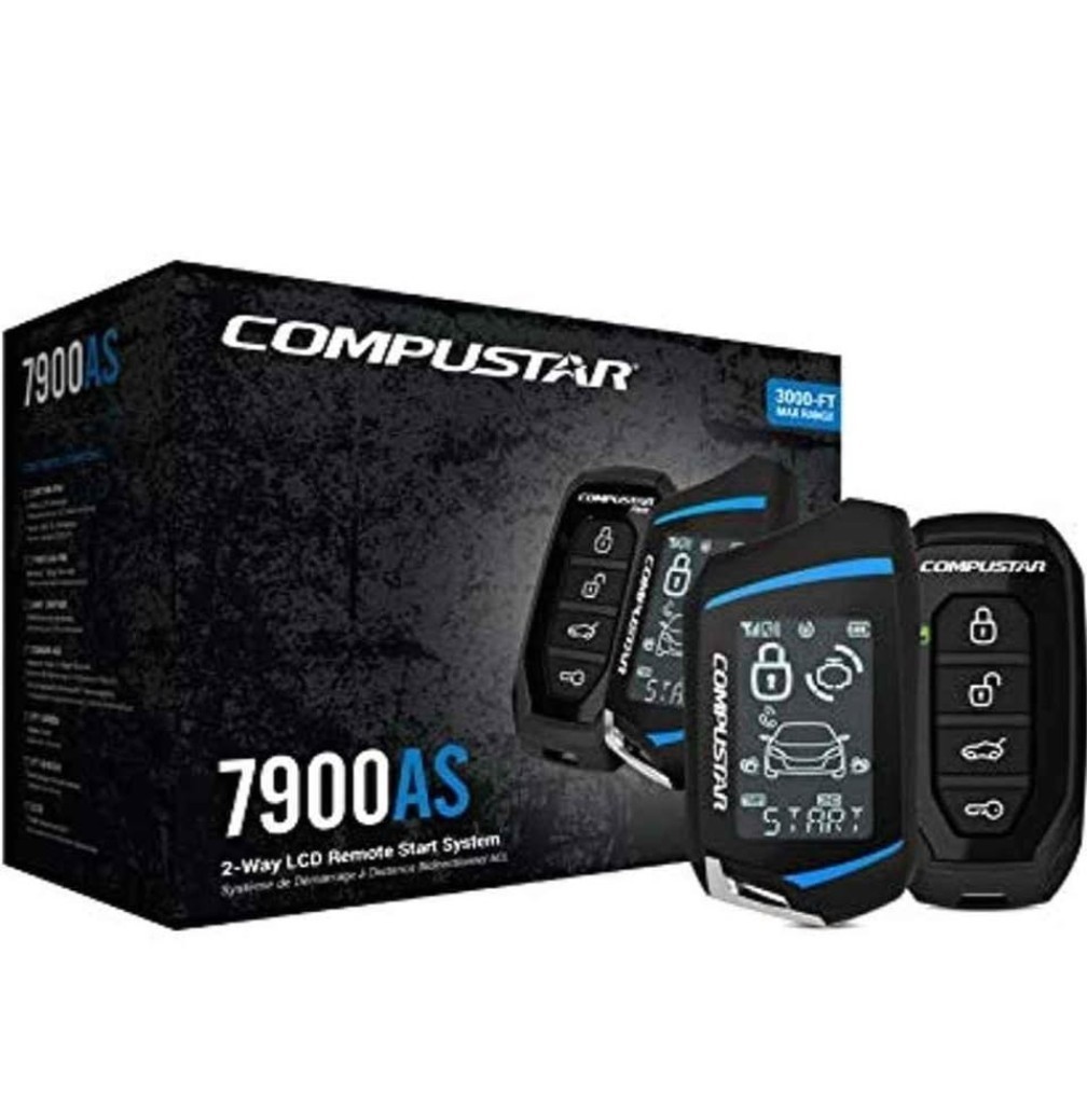 Compustar CS7900-AS All-in-One 2-Way Remote Start Alarm Bundle w/ 3000 ft Range