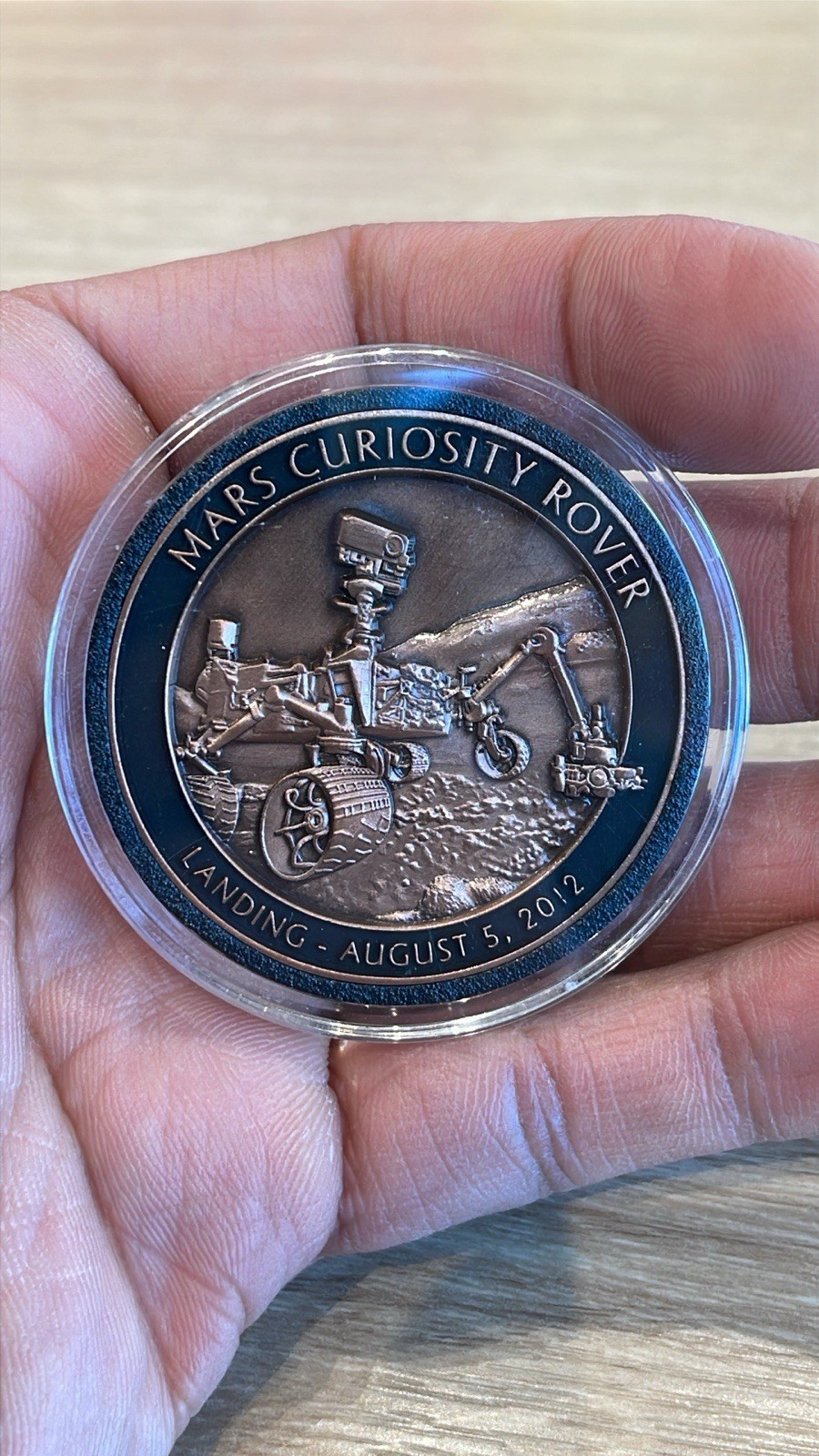 Table medal, Mars Curiosity Rover august 5 USA