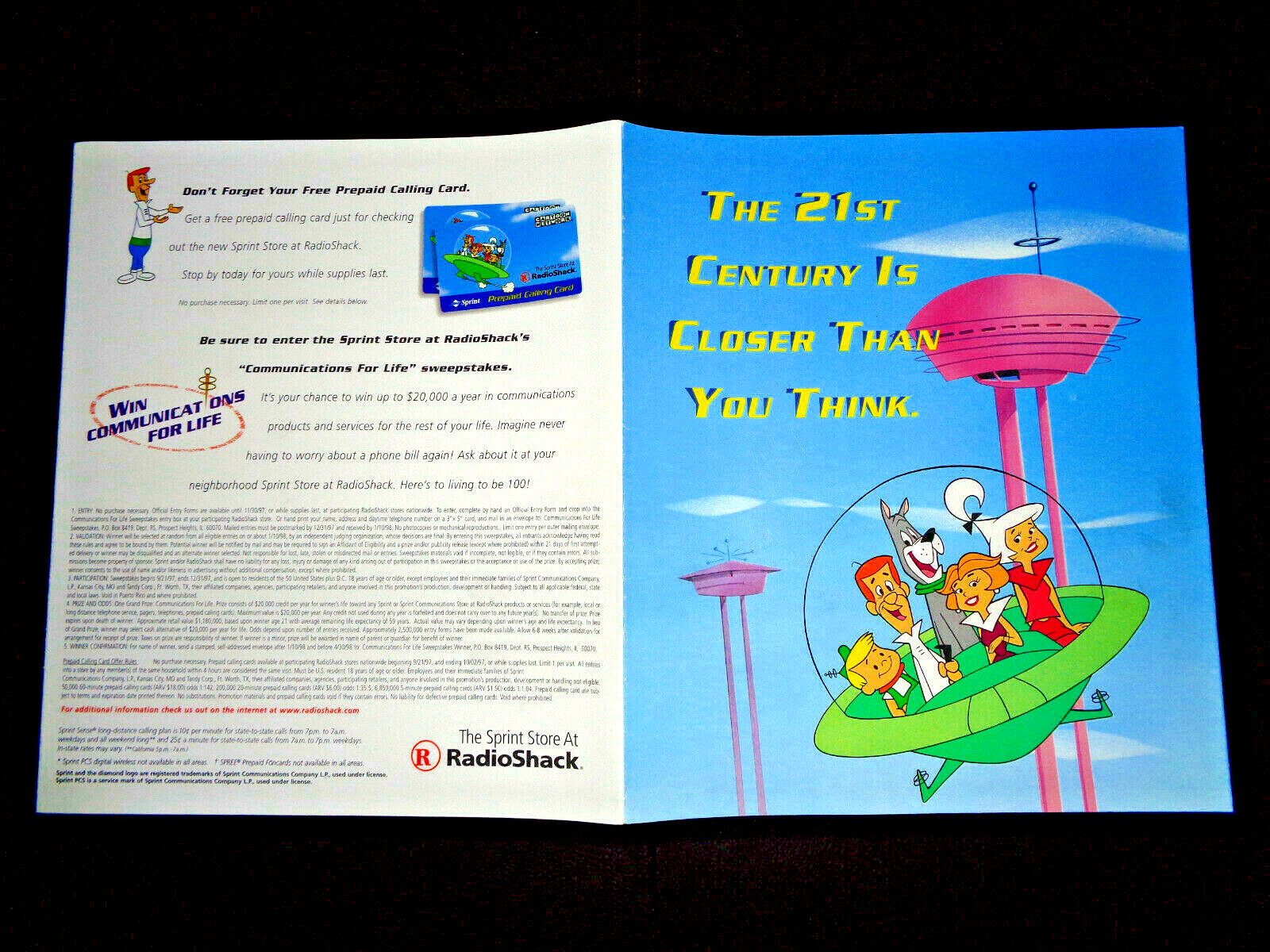 THE JETSONS 1997 ORIGINAL RADIO-SHACK PROMOTIONAL 8-PAGE AD NM 9"X11"