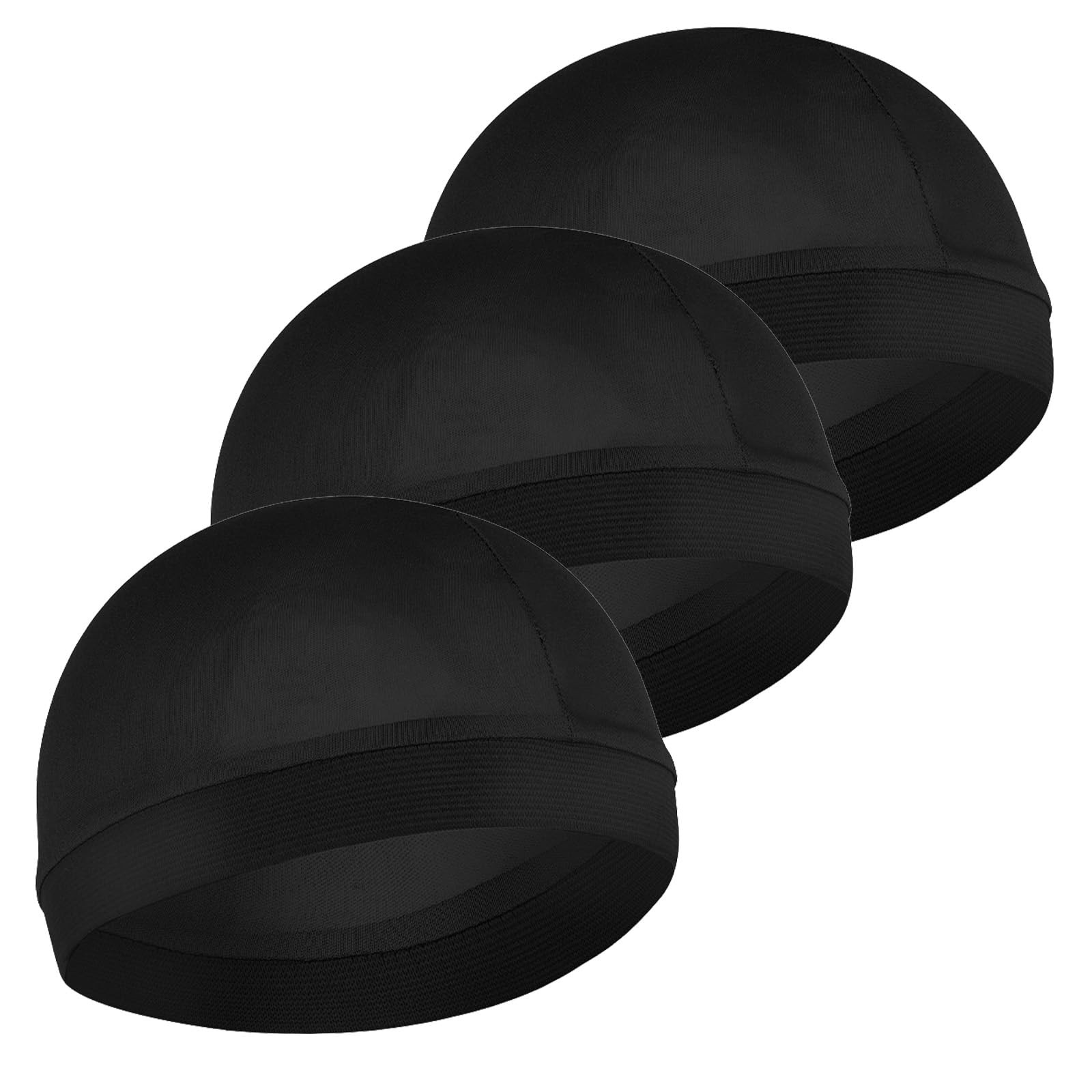 3PCS Satin Wave Caps for Black Men, Silk Hair Bonnet for Sleeping Men, Elastic