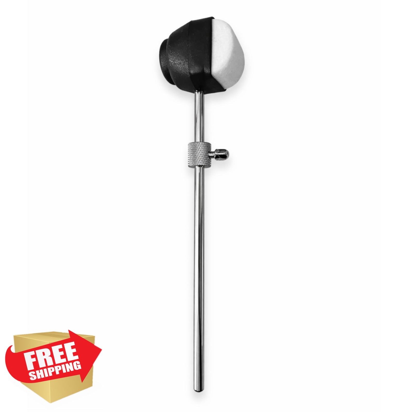 AIAS Two Way Bass Drum Beater, Adjustable Weight, Dual Surface