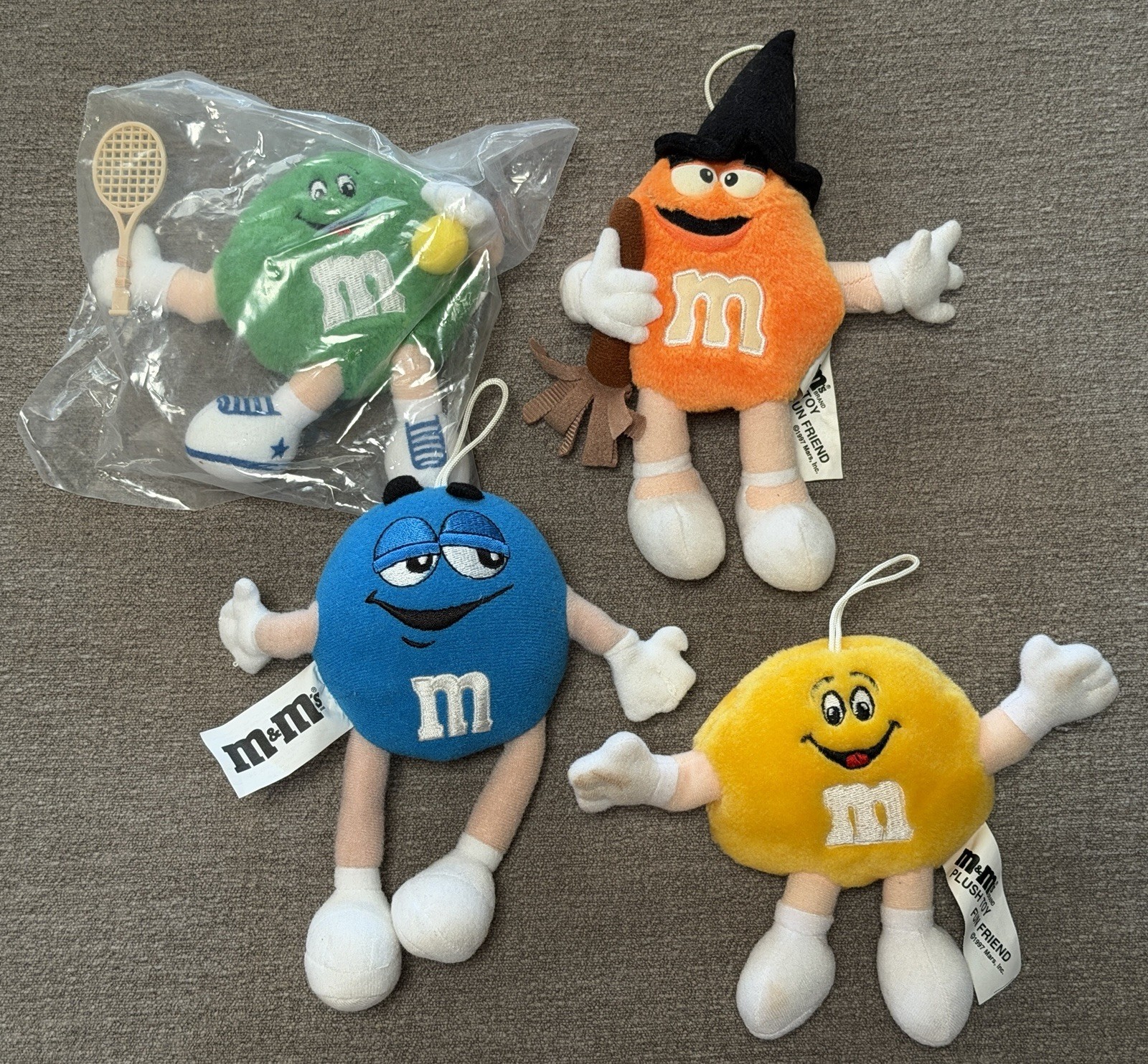 M&M’s Set of 4 Plush Toy Fun Friends 90s Vintage Candy Character Toys