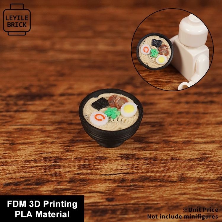Leyile Custom Ramen Bowl Food Accessory for Minifigures -NEW-