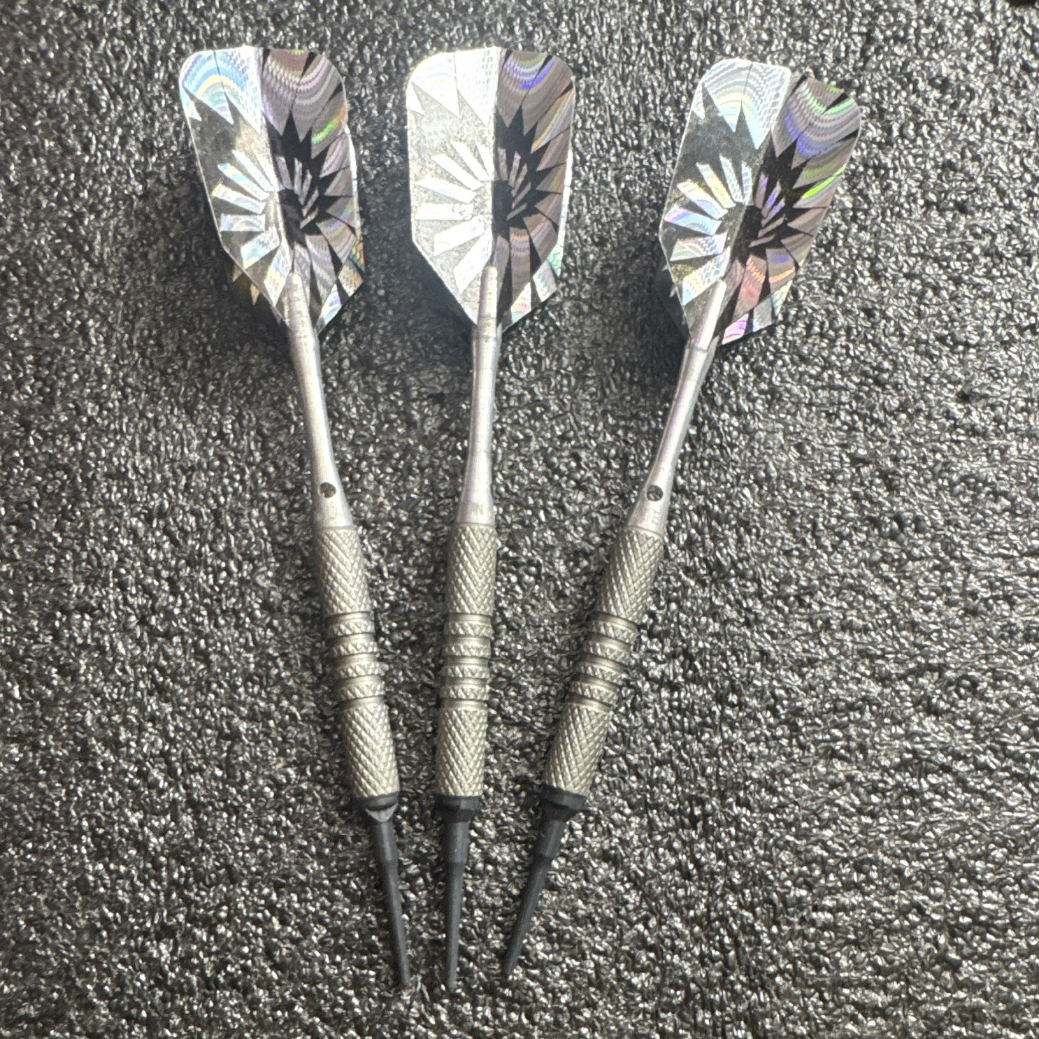 Tournament Set of 3.  14G  Tungsten soft tip.  Silver bull’s-eyes.